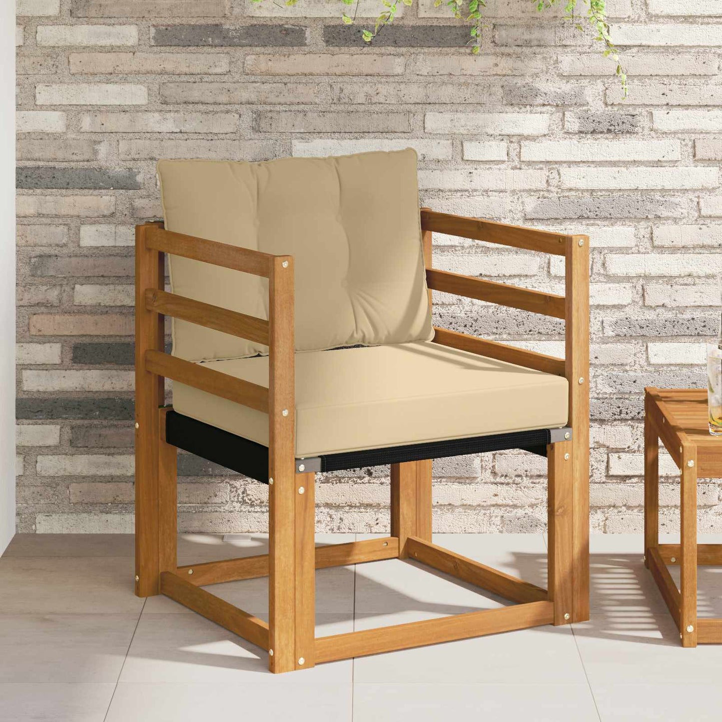 Outdoor-Sofa Massivholz Akazie Natur