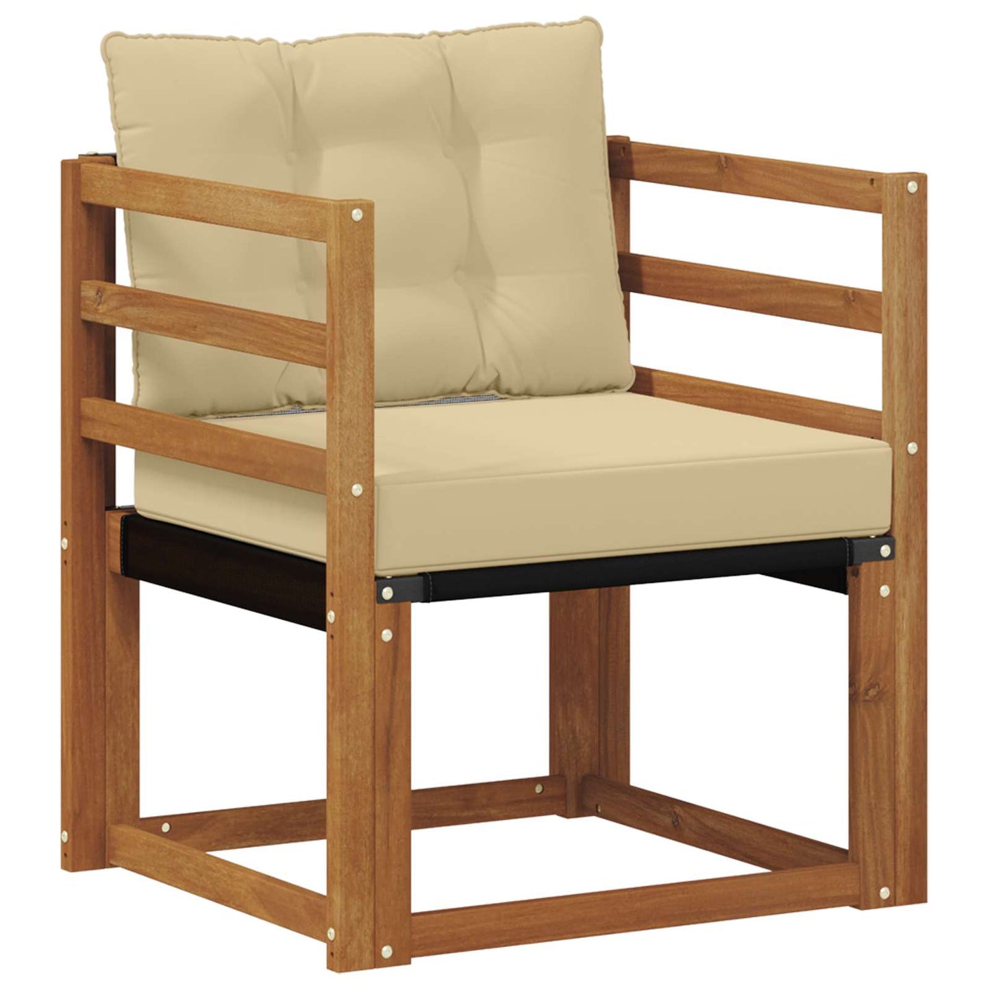 Outdoor-Sofa Massivholz Akazie Natur