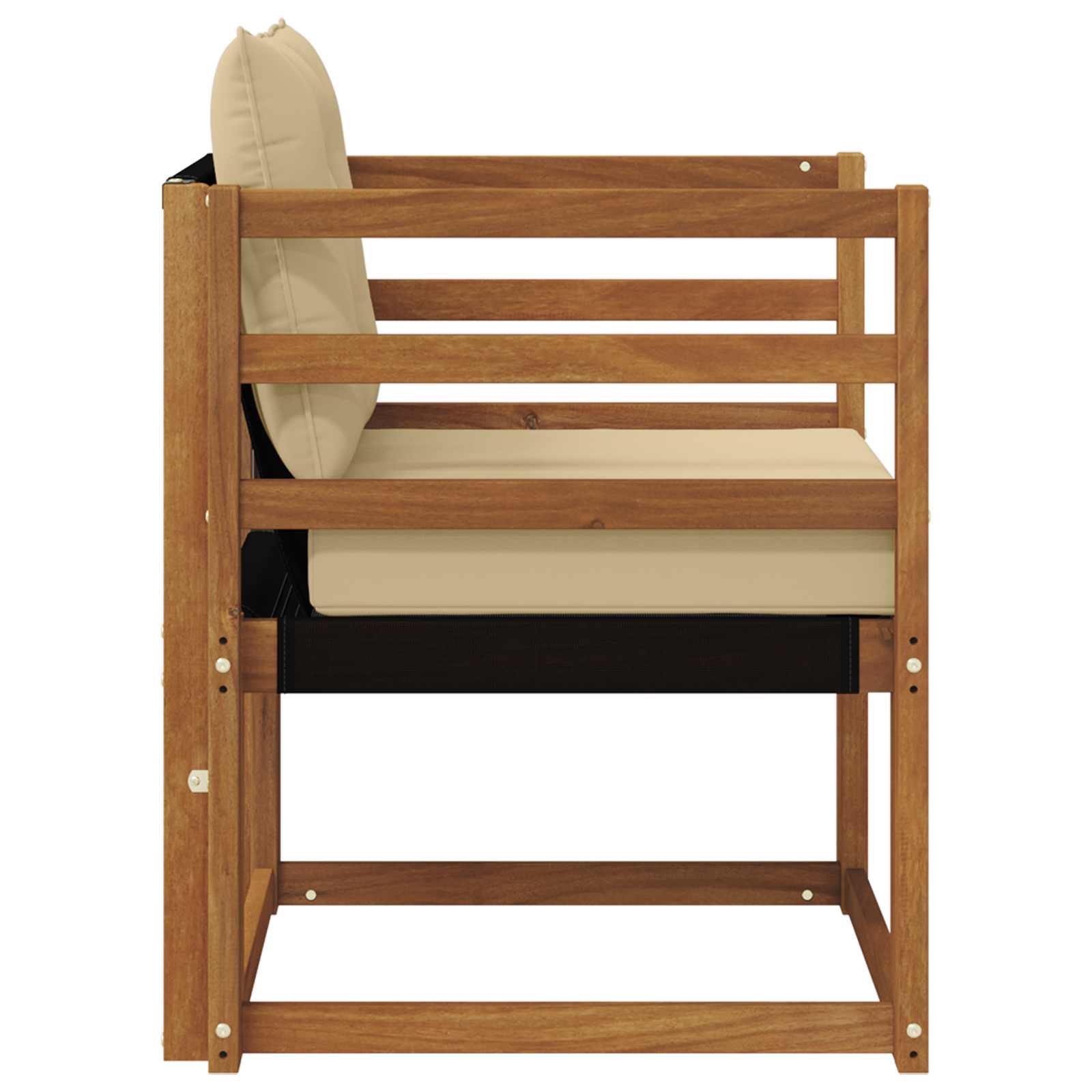 Outdoor-Sofa Massivholz Akazie Natur