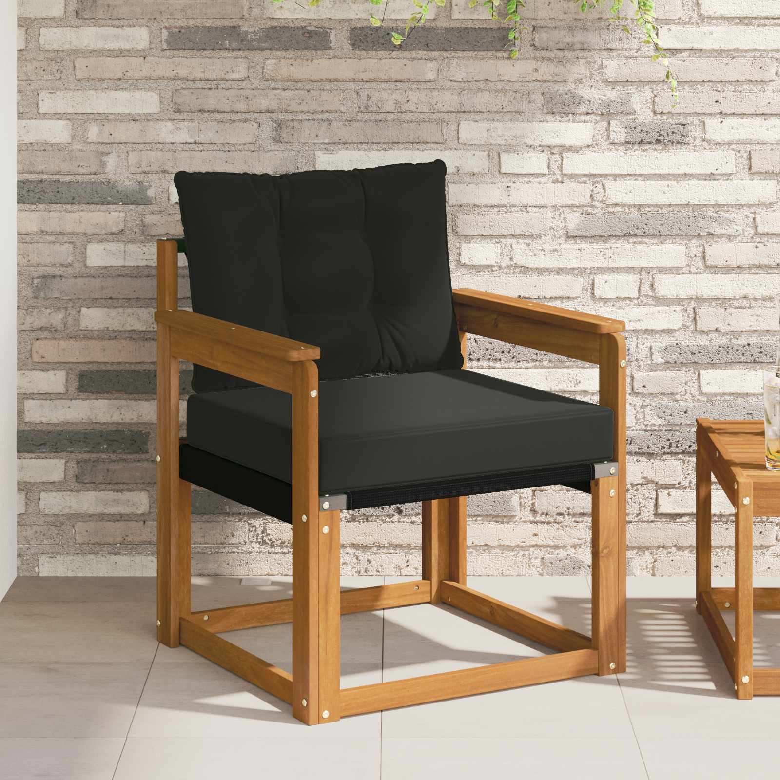 2 Stück Outdoor-Sofa Massivholz Akazie Natur
