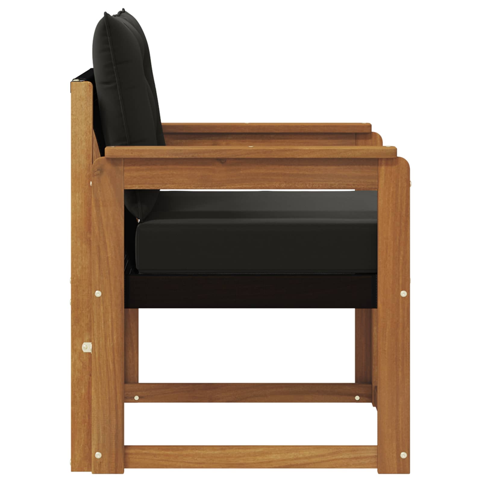 2 Stück Outdoor-Sofa Massivholz Akazie Natur