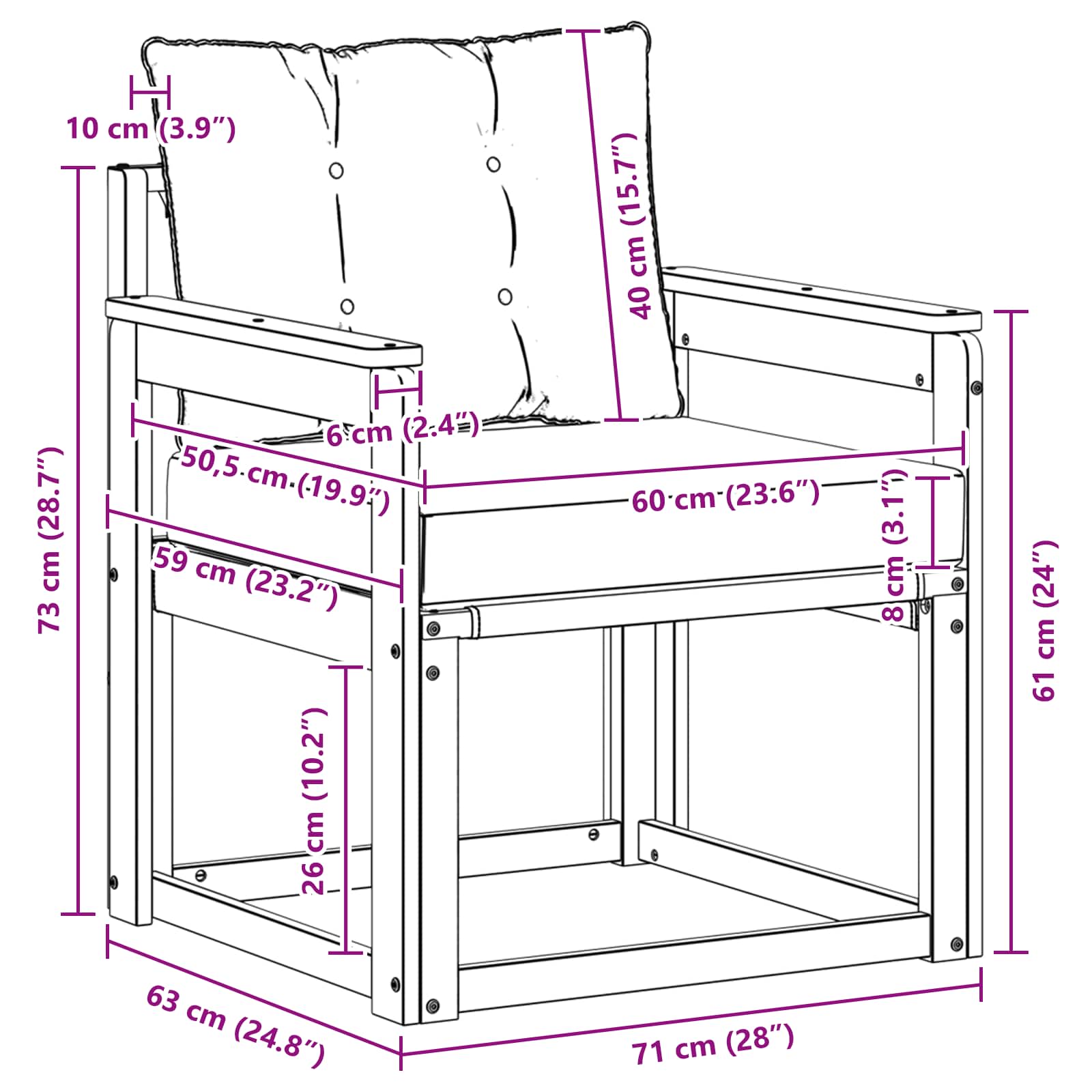 2 Stück Outdoor-Sofa Massivholz Akazie Natur