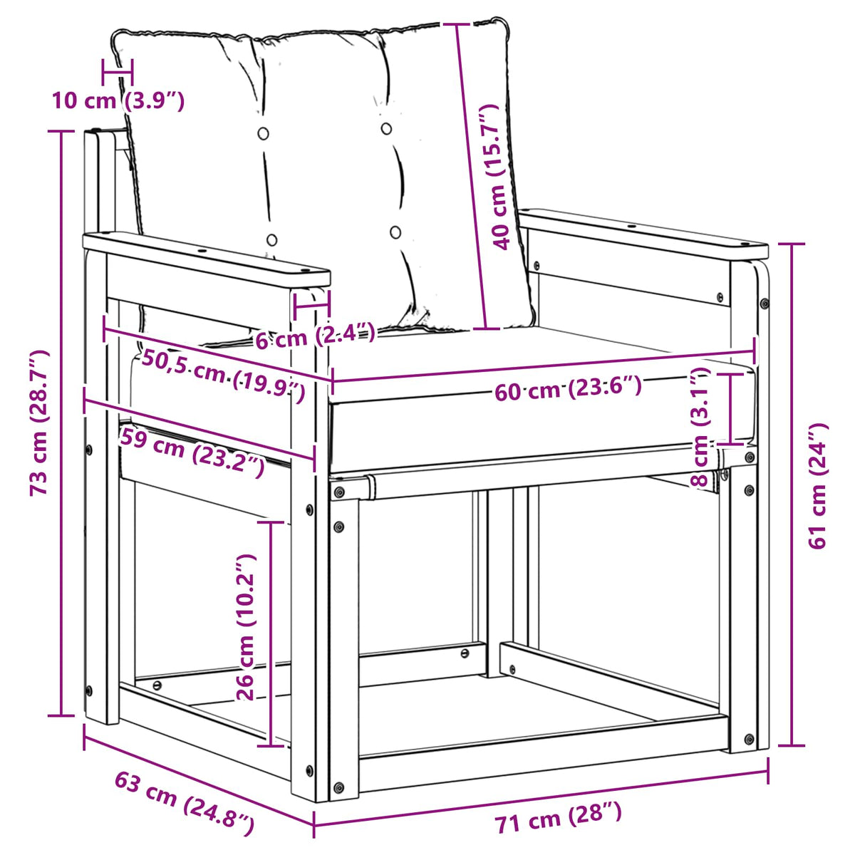 Outdoor-Sofa Massives Akazienholz und Textilene Natur