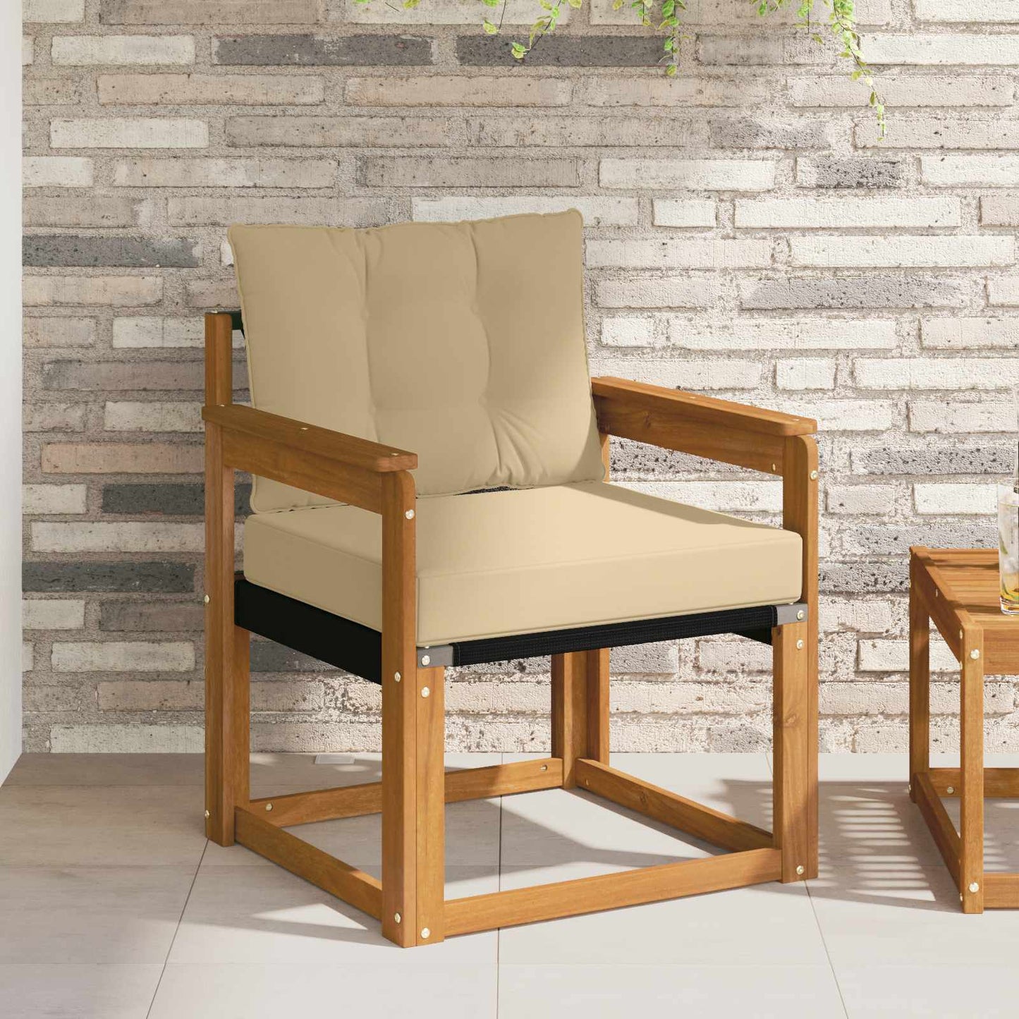Outdoor-Sofa Massivholz Akazie Natur