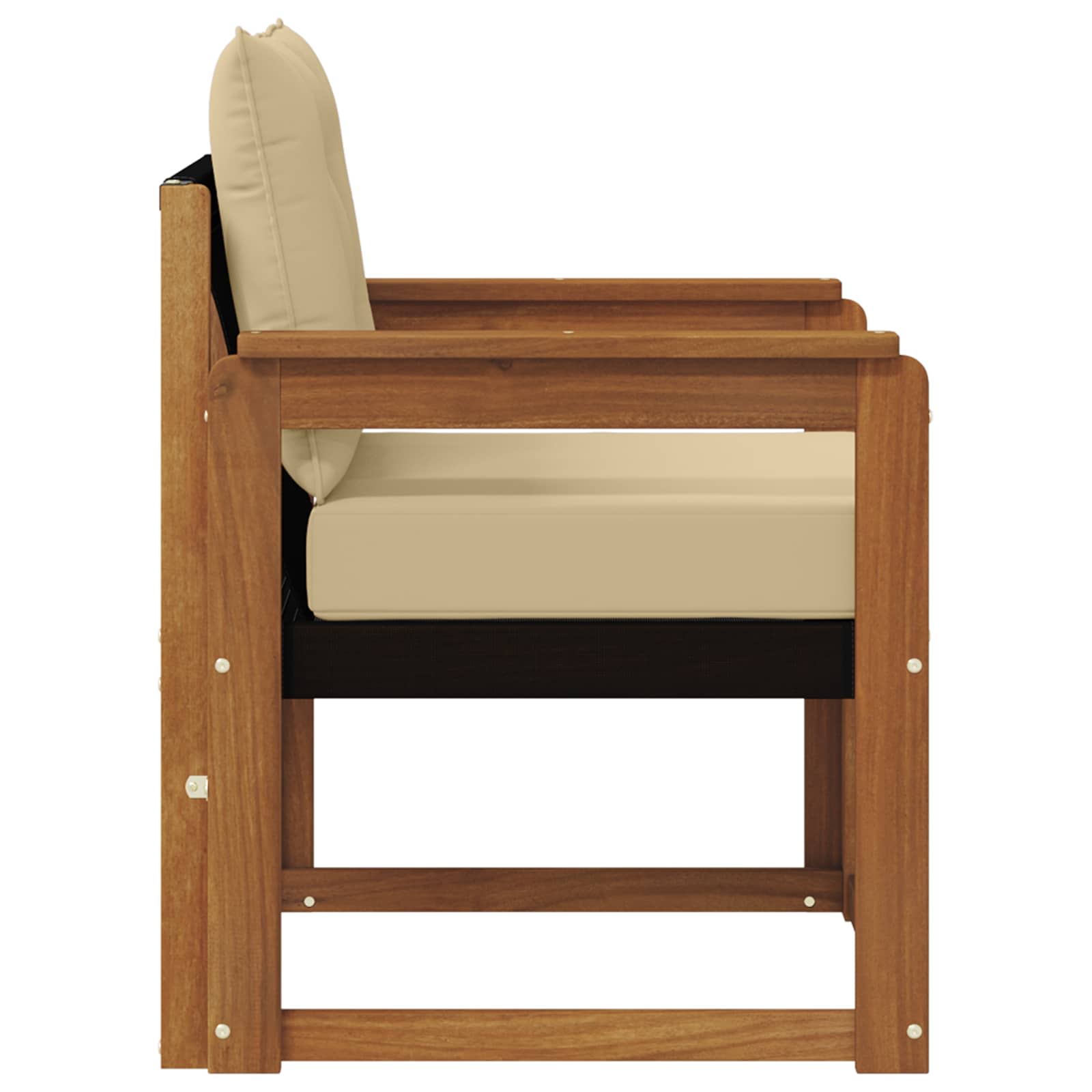 Outdoor-Sofa Massivholz Akazie Natur