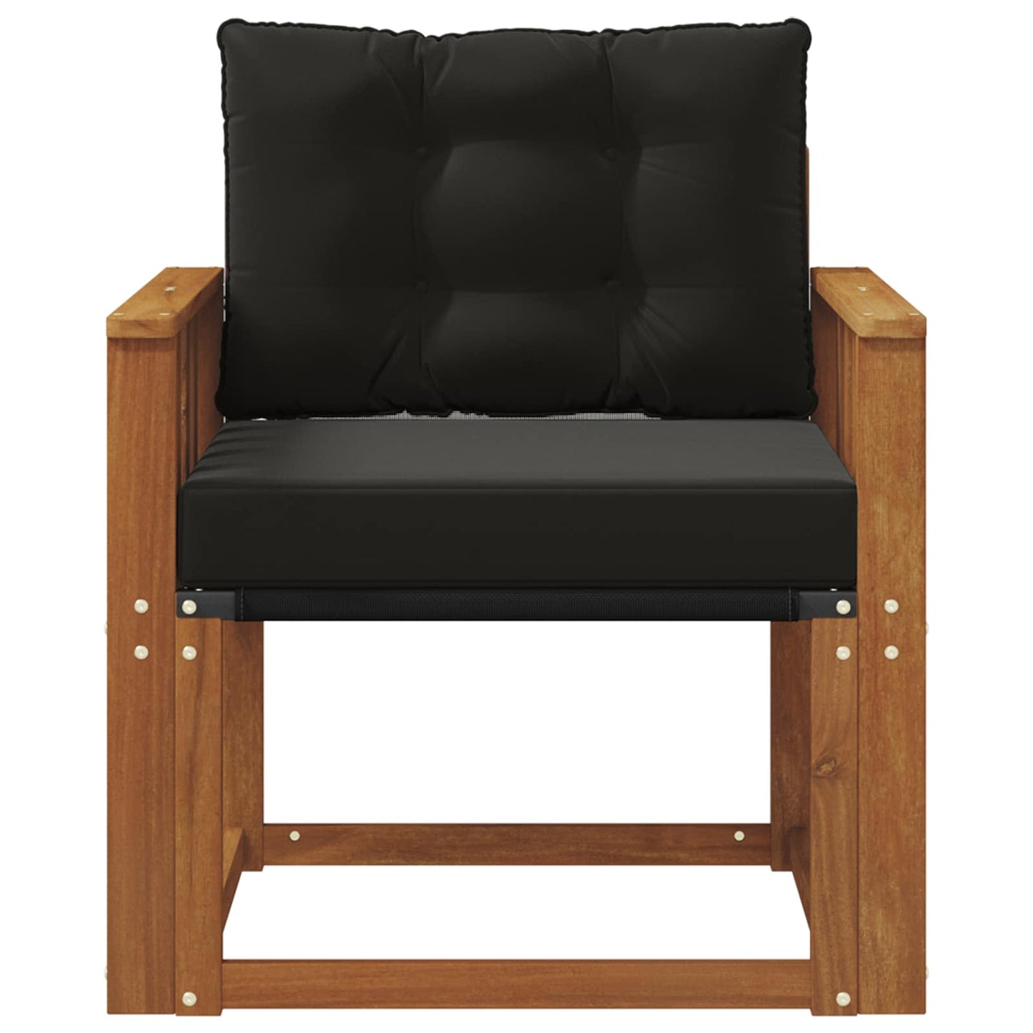 Outdoor-Sofa Massives Akazienholz und Textilene Natur