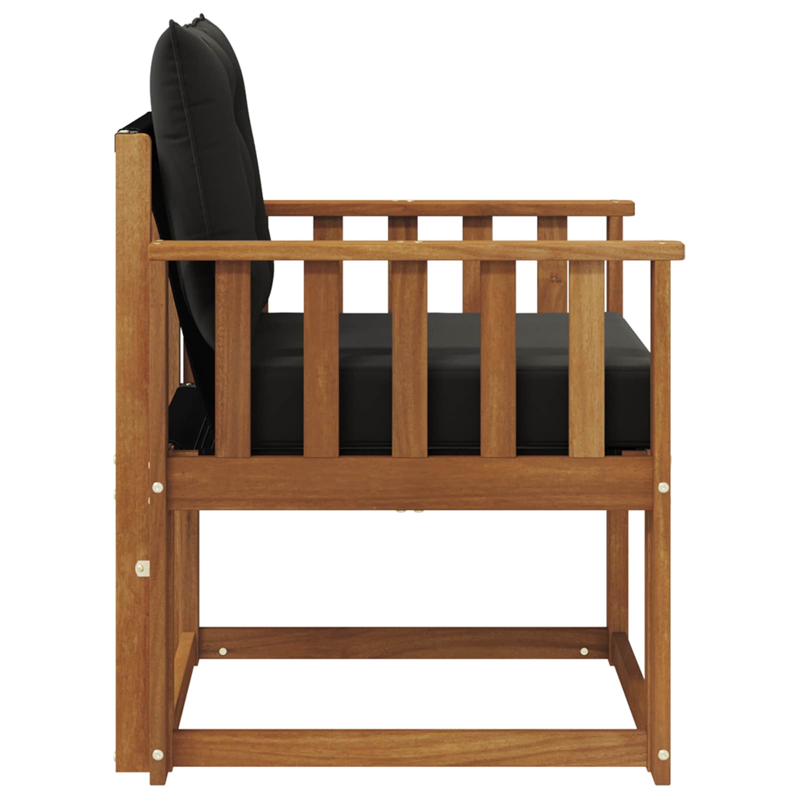 Outdoor-Sofa Massives Akazienholz und Textilene Natur