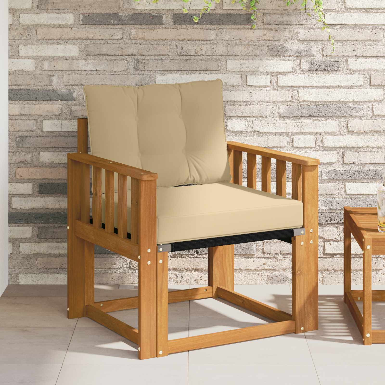 Outdoor-Sofa Massivholz Akazie Natur