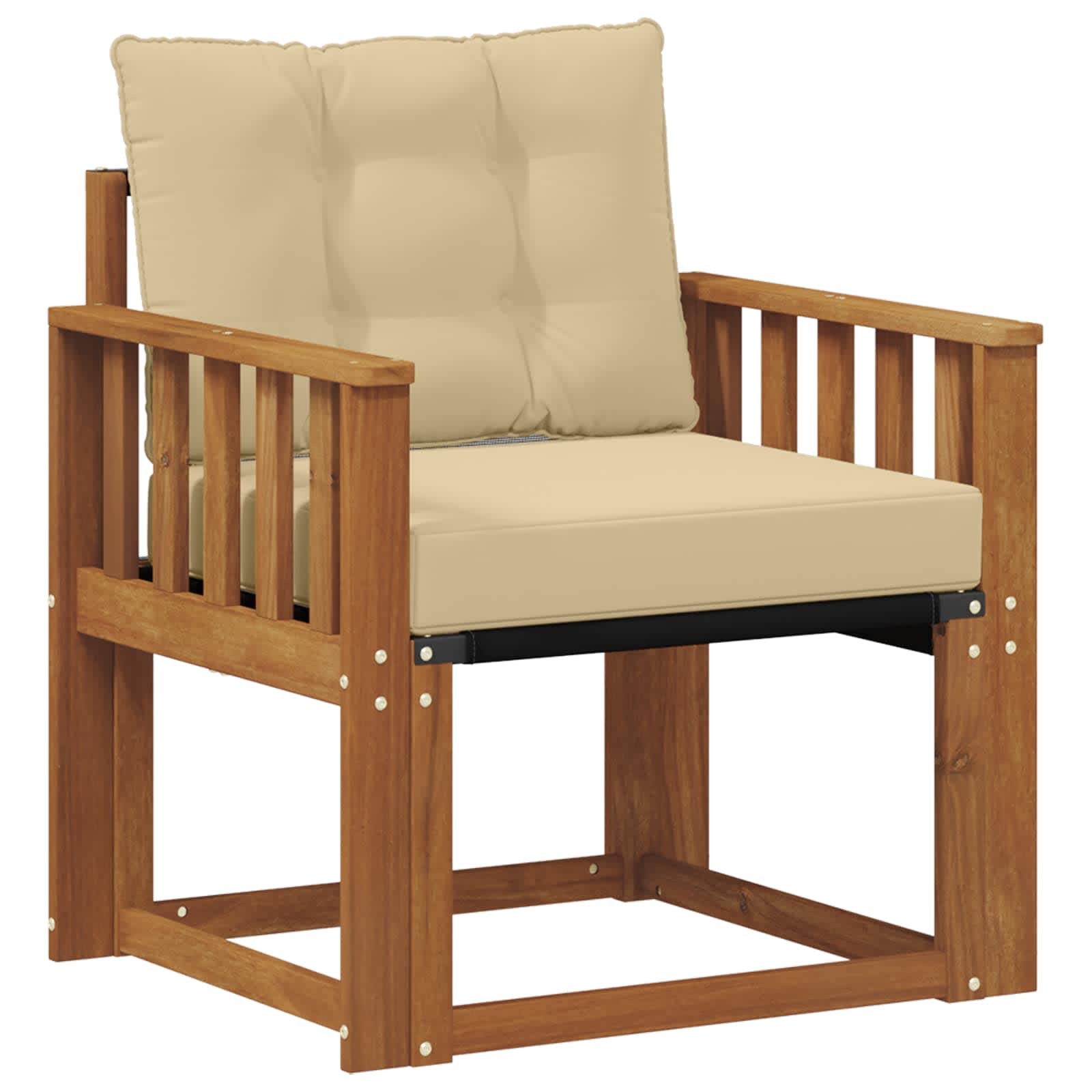 Outdoor-Sofa Massivholz Akazie Natur