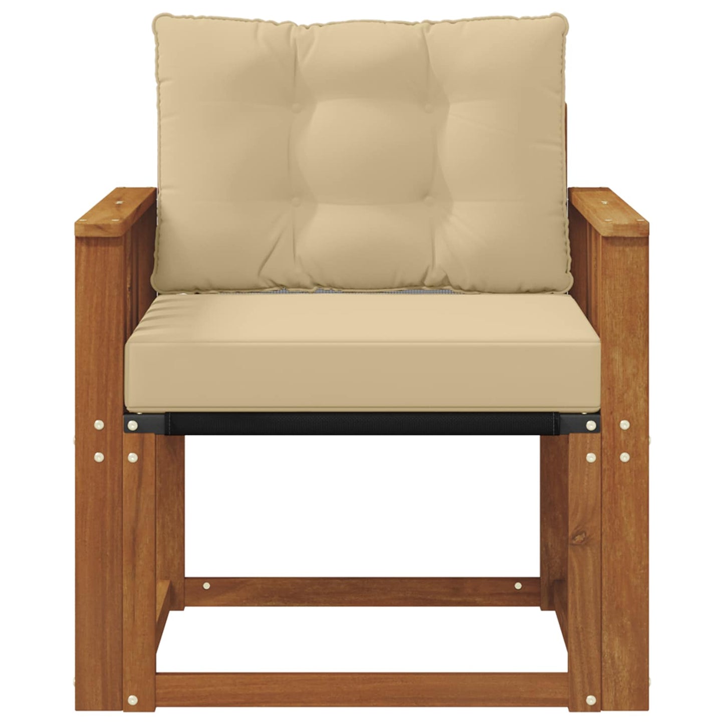 Outdoor-Sofa Massivholz Akazie Natur
