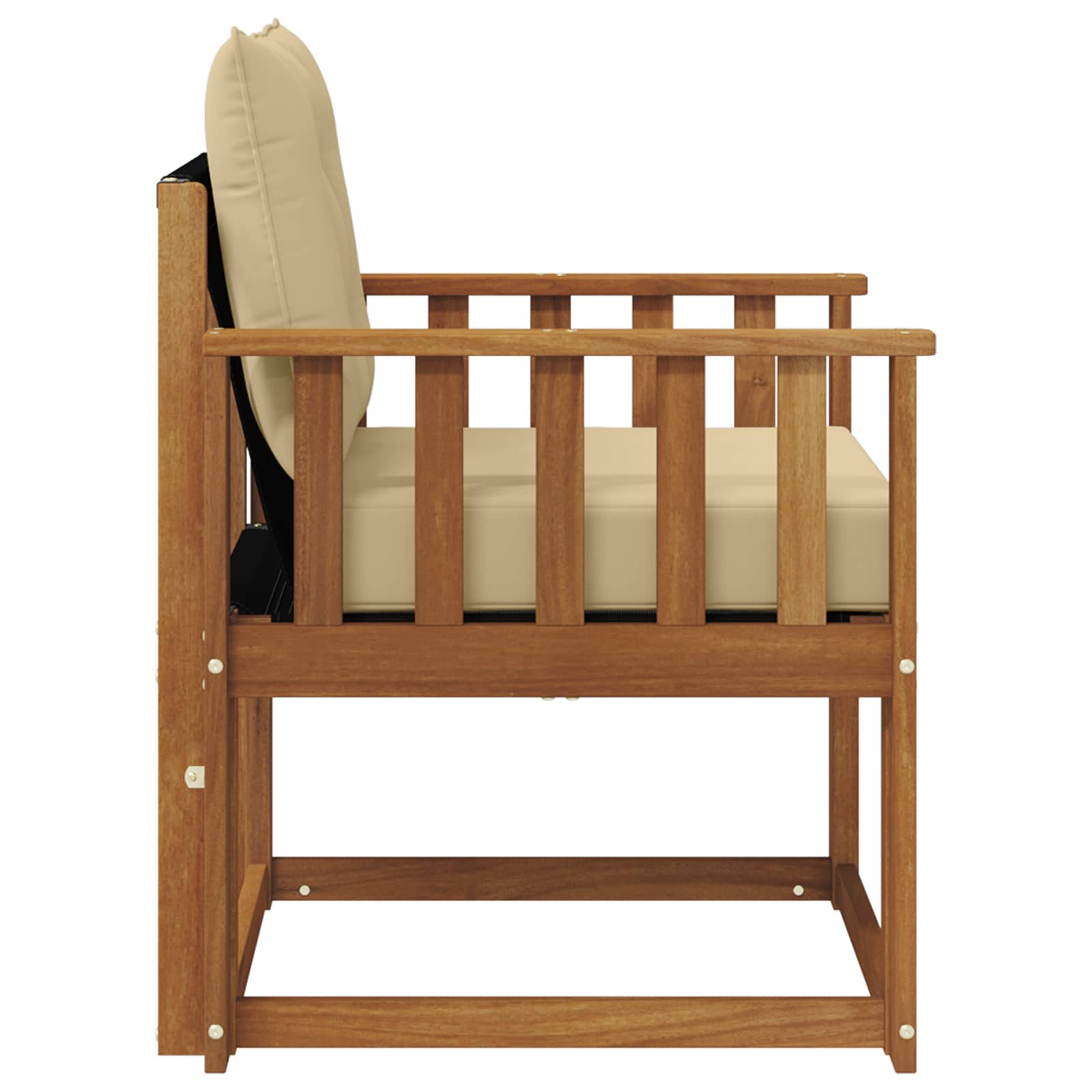 Outdoor-Sofa Massivholz Akazie Natur