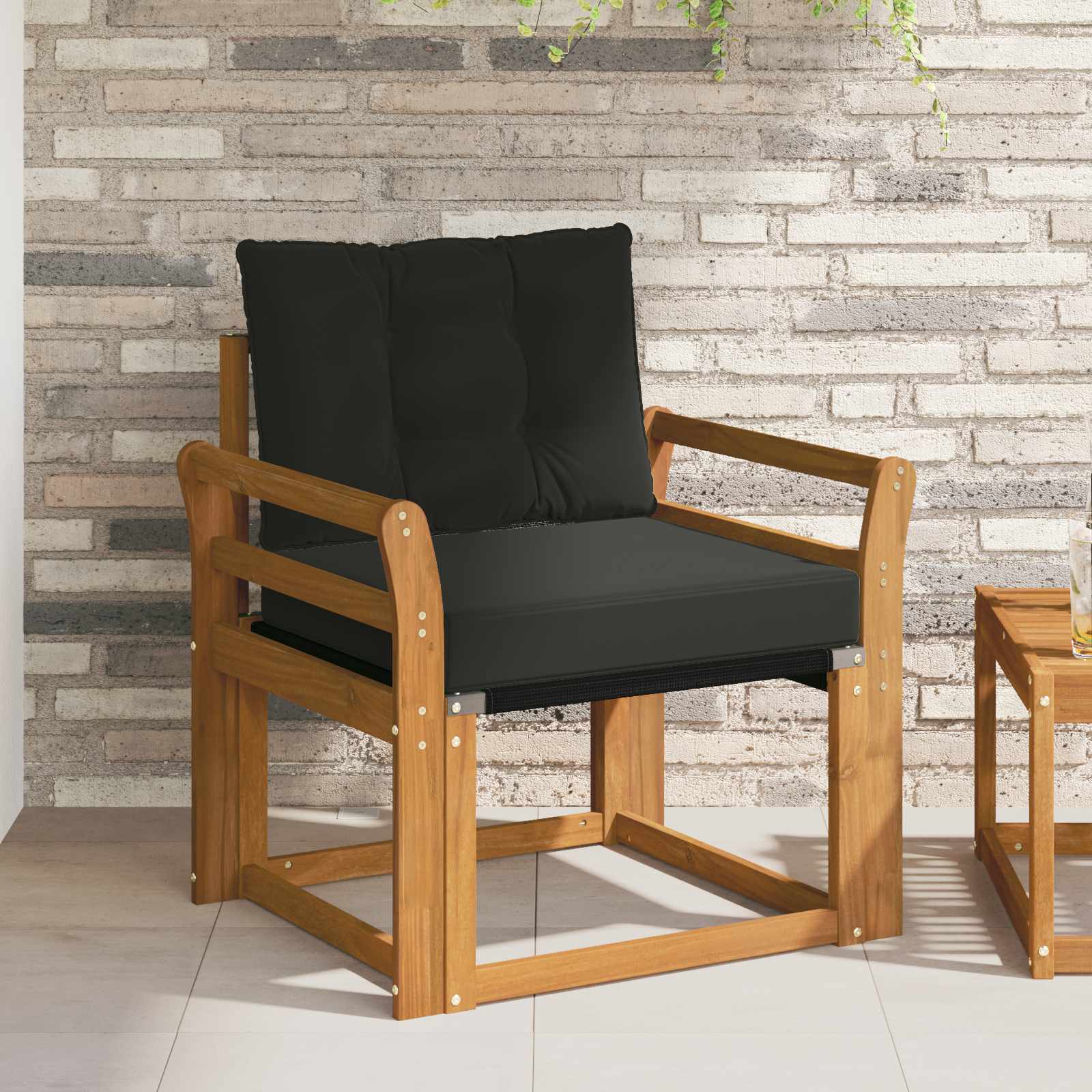 2 Stück Outdoor-Sofa Massivholz Akazie Natur
