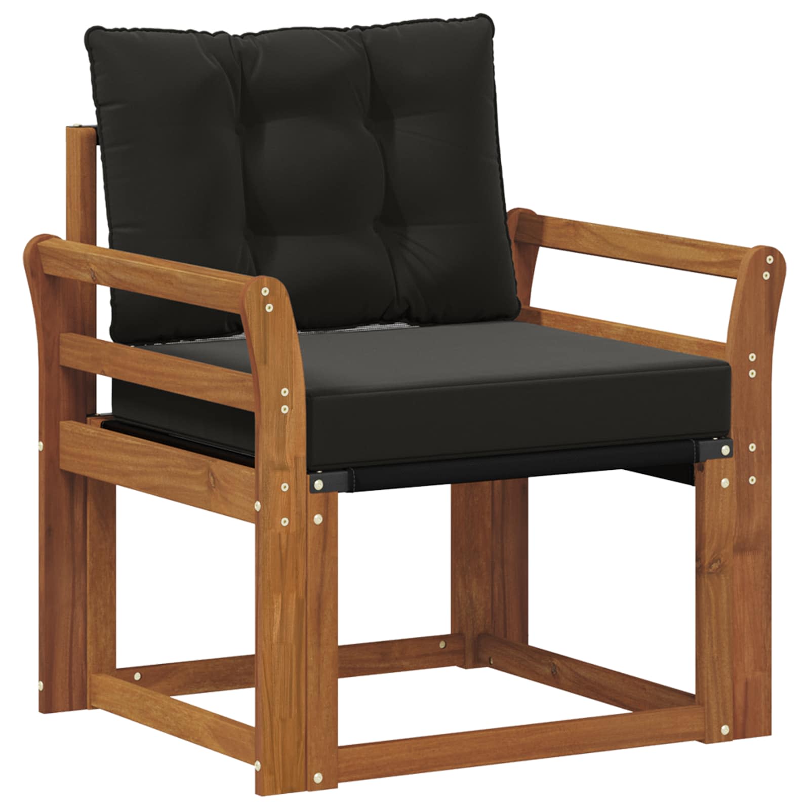 2 Stück Outdoor-Sofa Massivholz Akazie Natur