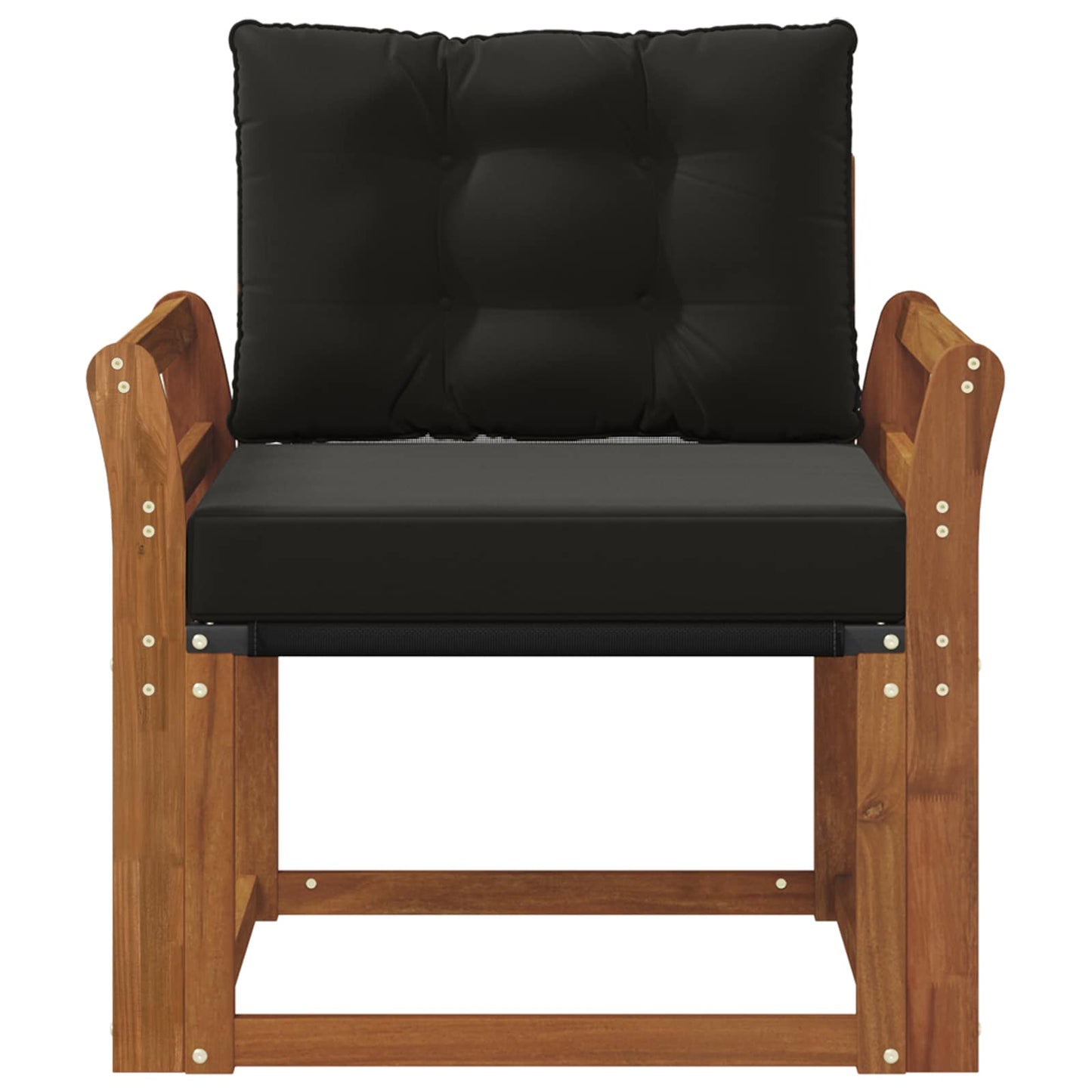 2 Stück Outdoor-Sofa Massivholz Akazie Natur