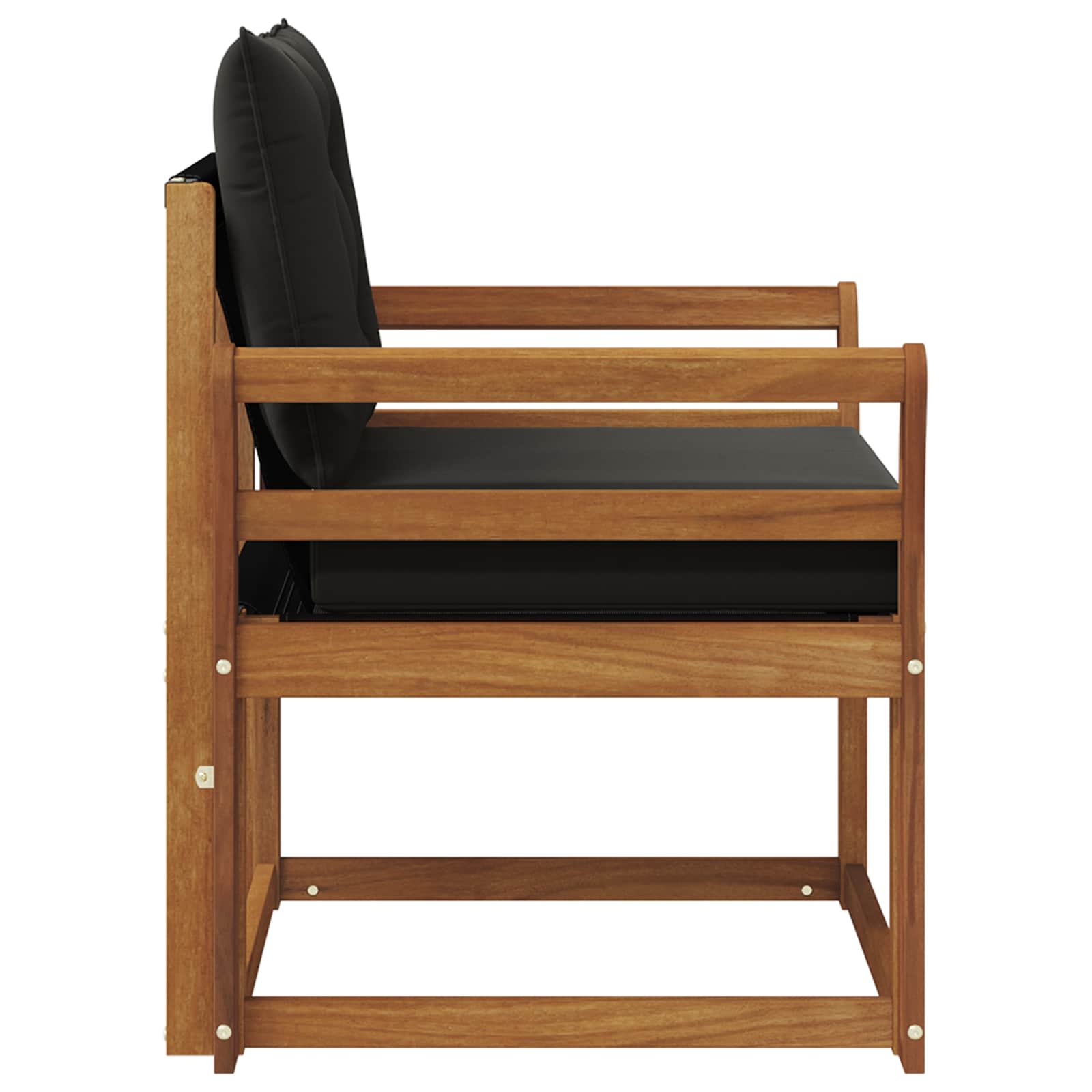 2 Stück Outdoor-Sofa Massivholz Akazie Natur