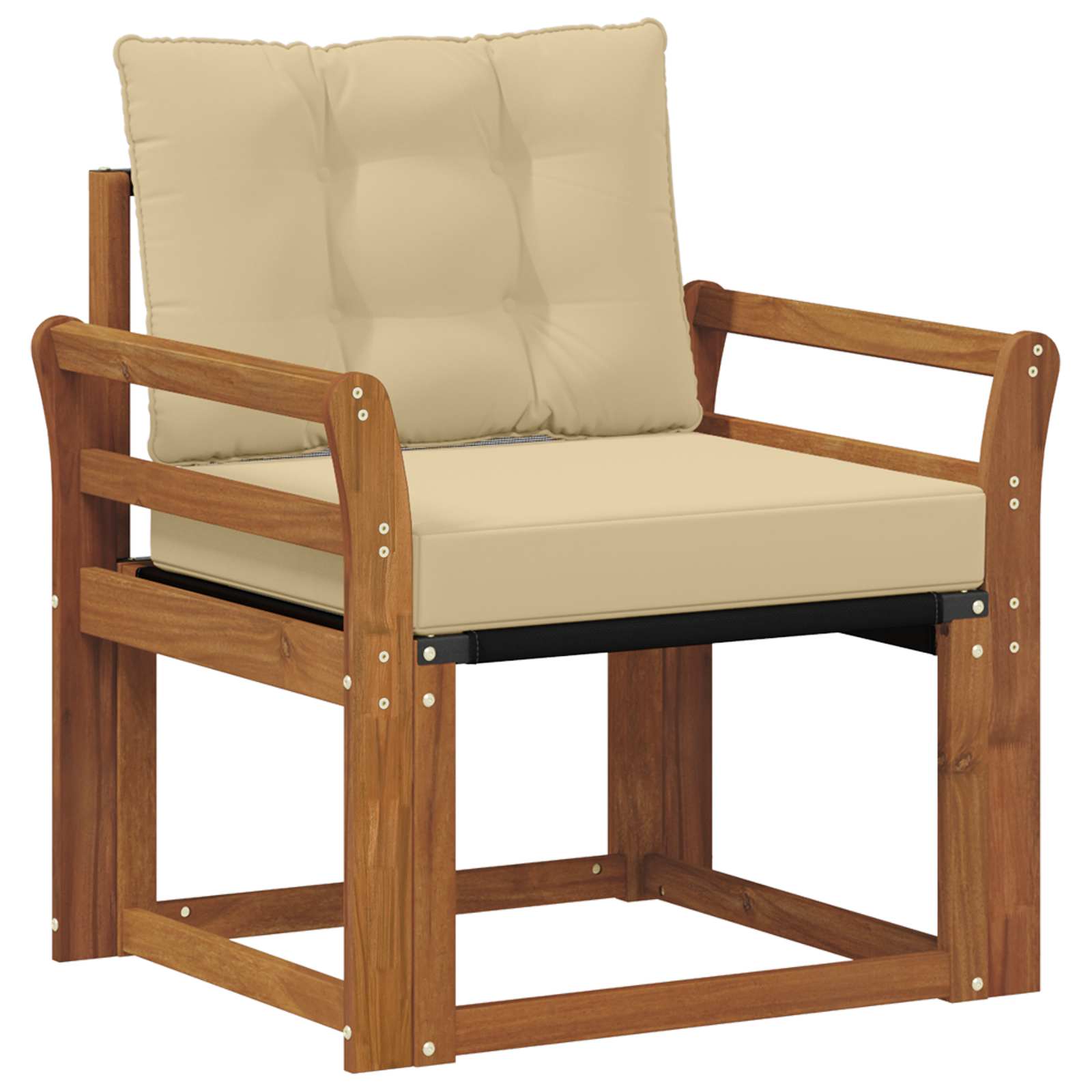 Outdoor-Sofa Massivholz Akazie Natur