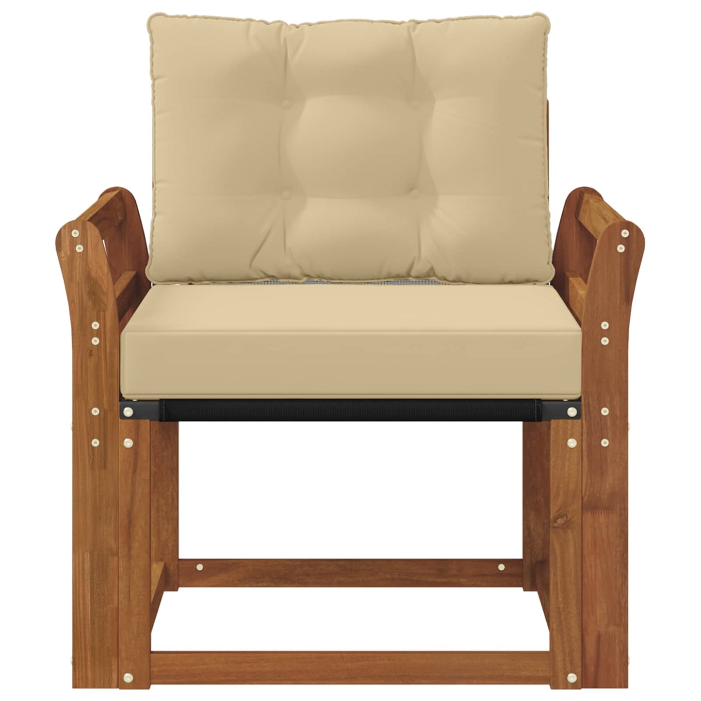 Outdoor-Sofa Massivholz Akazie Natur