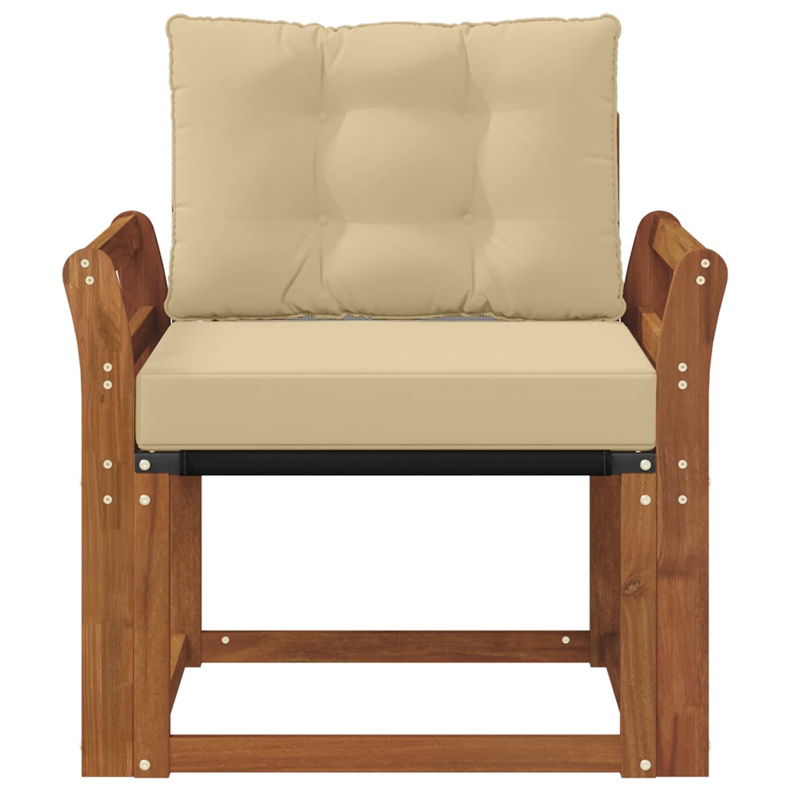 Outdoor-Sofa Massivholz Akazie Natur