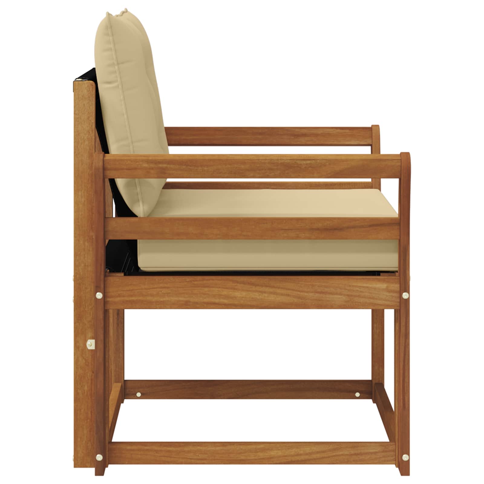 Outdoor-Sofa Massivholz Akazie Natur