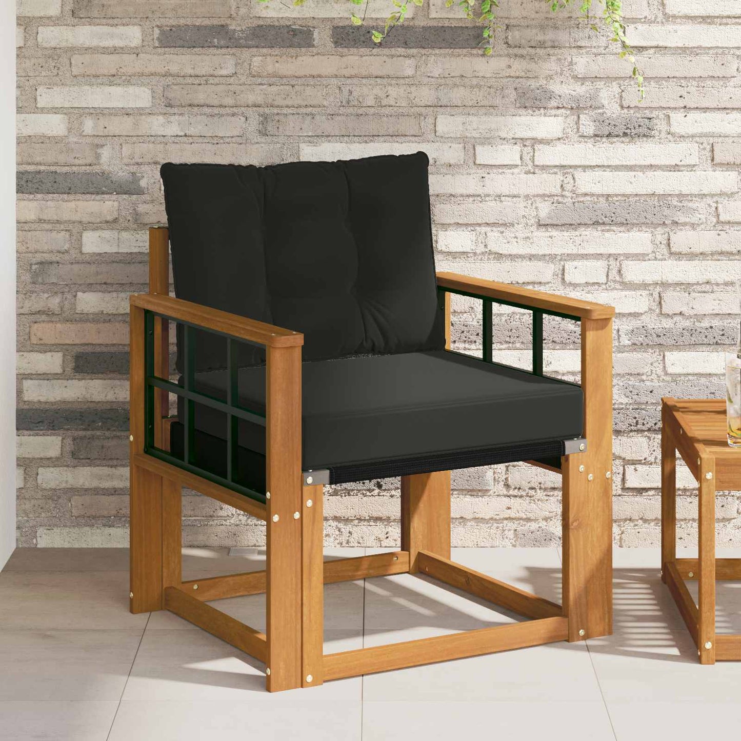 2 Stück Outdoor-Sofa Massivholz Akazie Natur