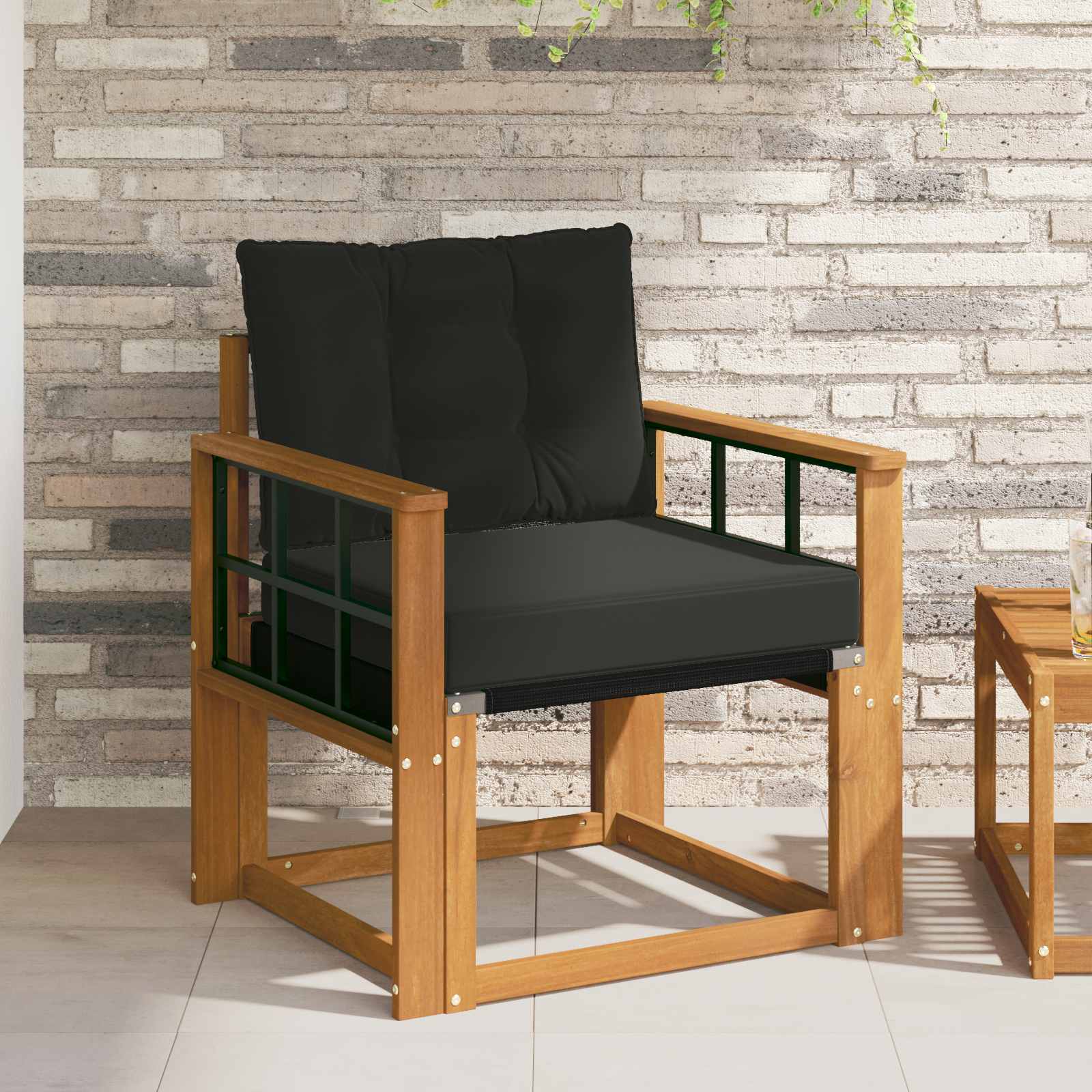 2 Stück Outdoor-Sofa Massivholz Akazie Natur