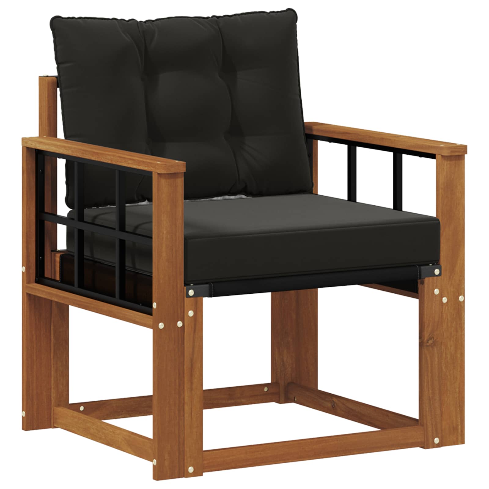 2 Stück Outdoor-Sofa Massivholz Akazie Natur