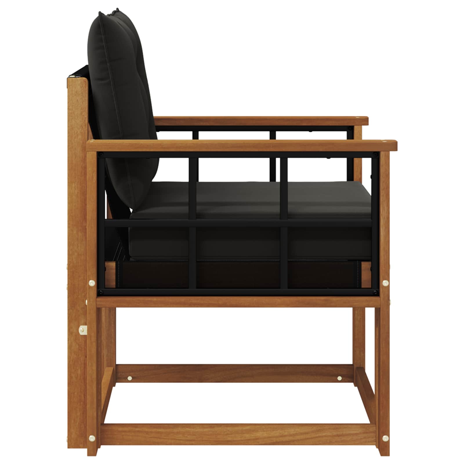 2 Stück Outdoor-Sofa Massivholz Akazie Natur