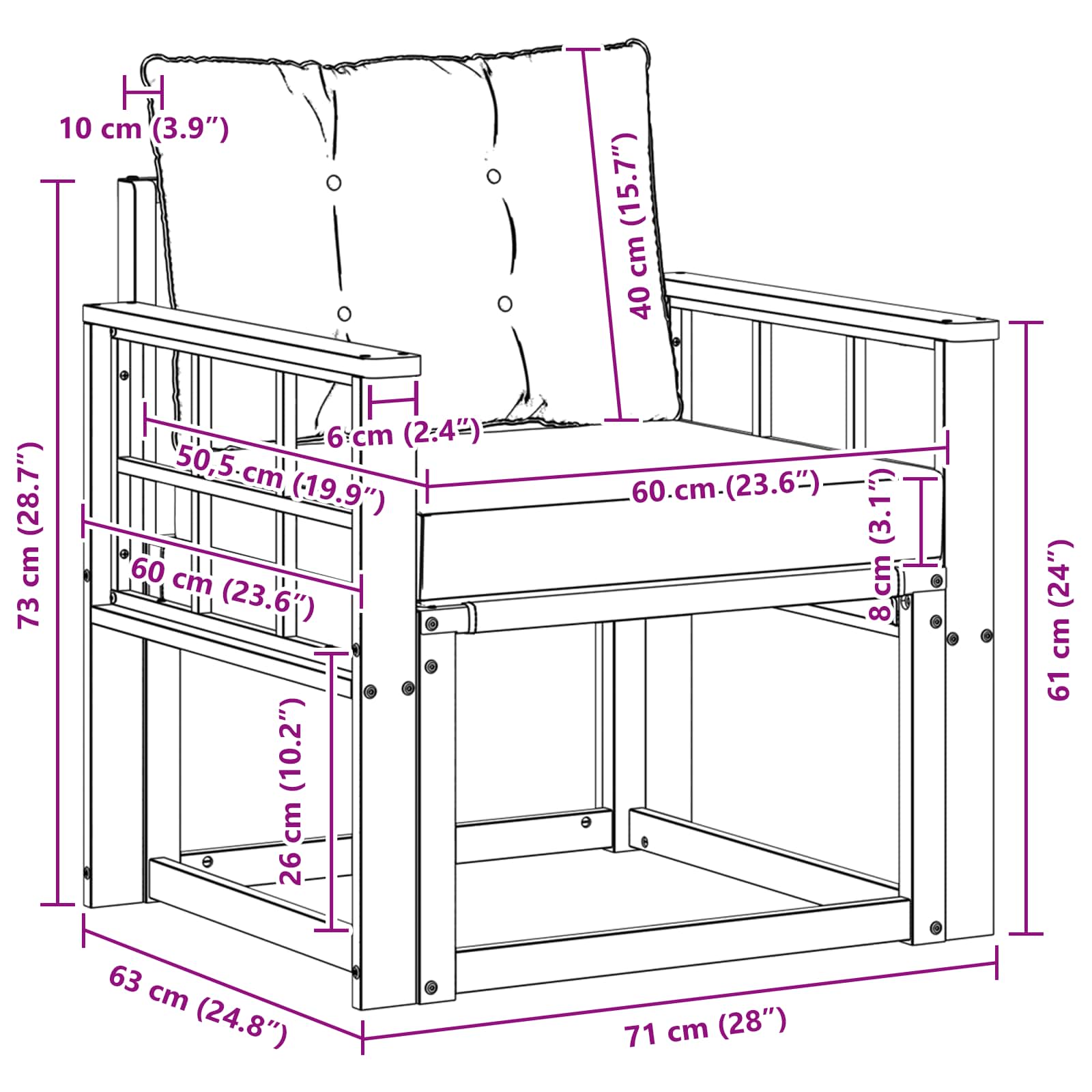2 Stück Outdoor-Sofa Massivholz Akazie Natur