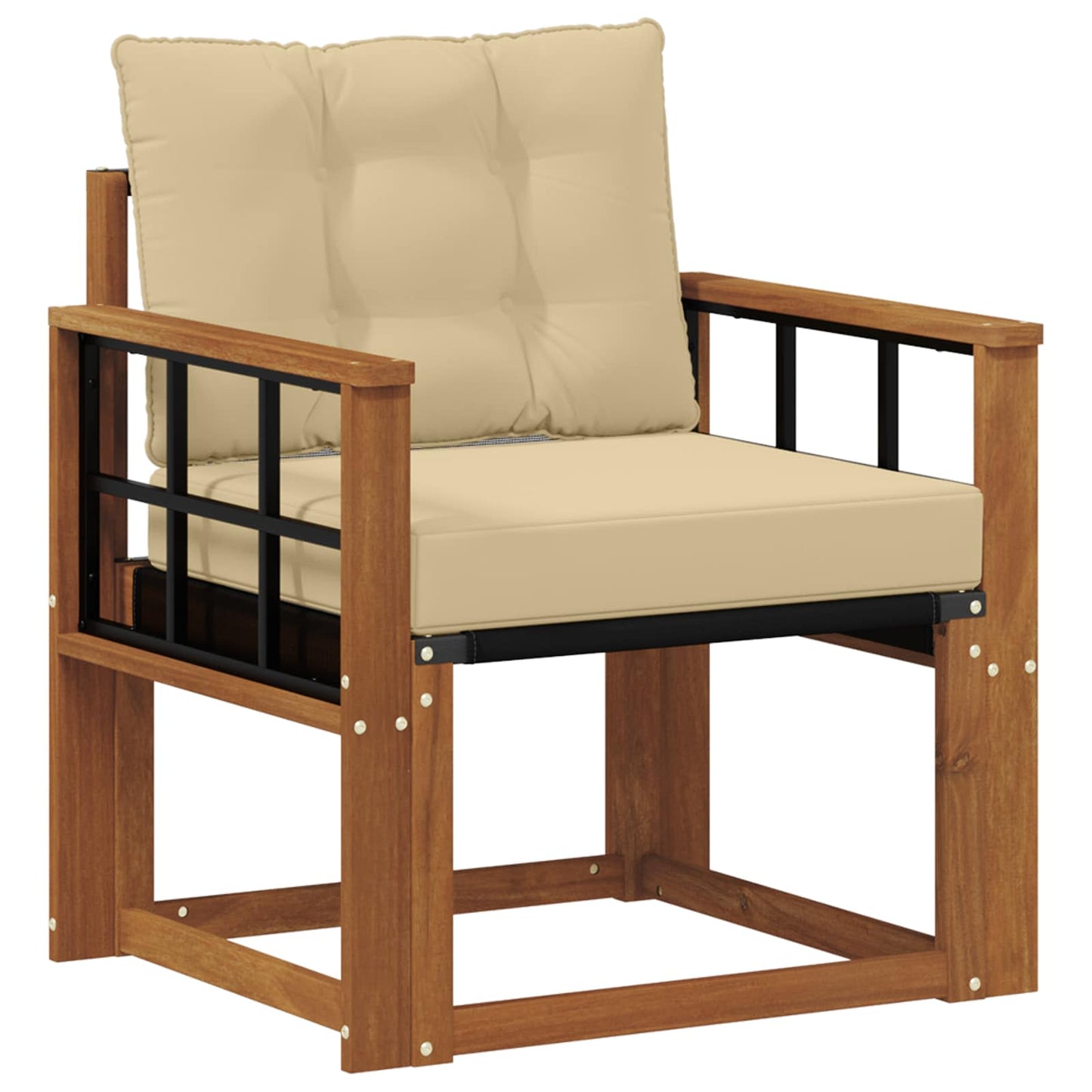 Outdoor-Sofa Massivholz Akazie Natur