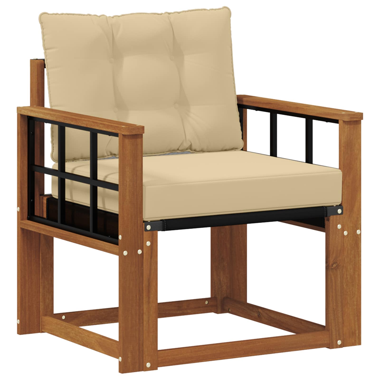 Outdoor-Sofa Massivholz Akazie Natur