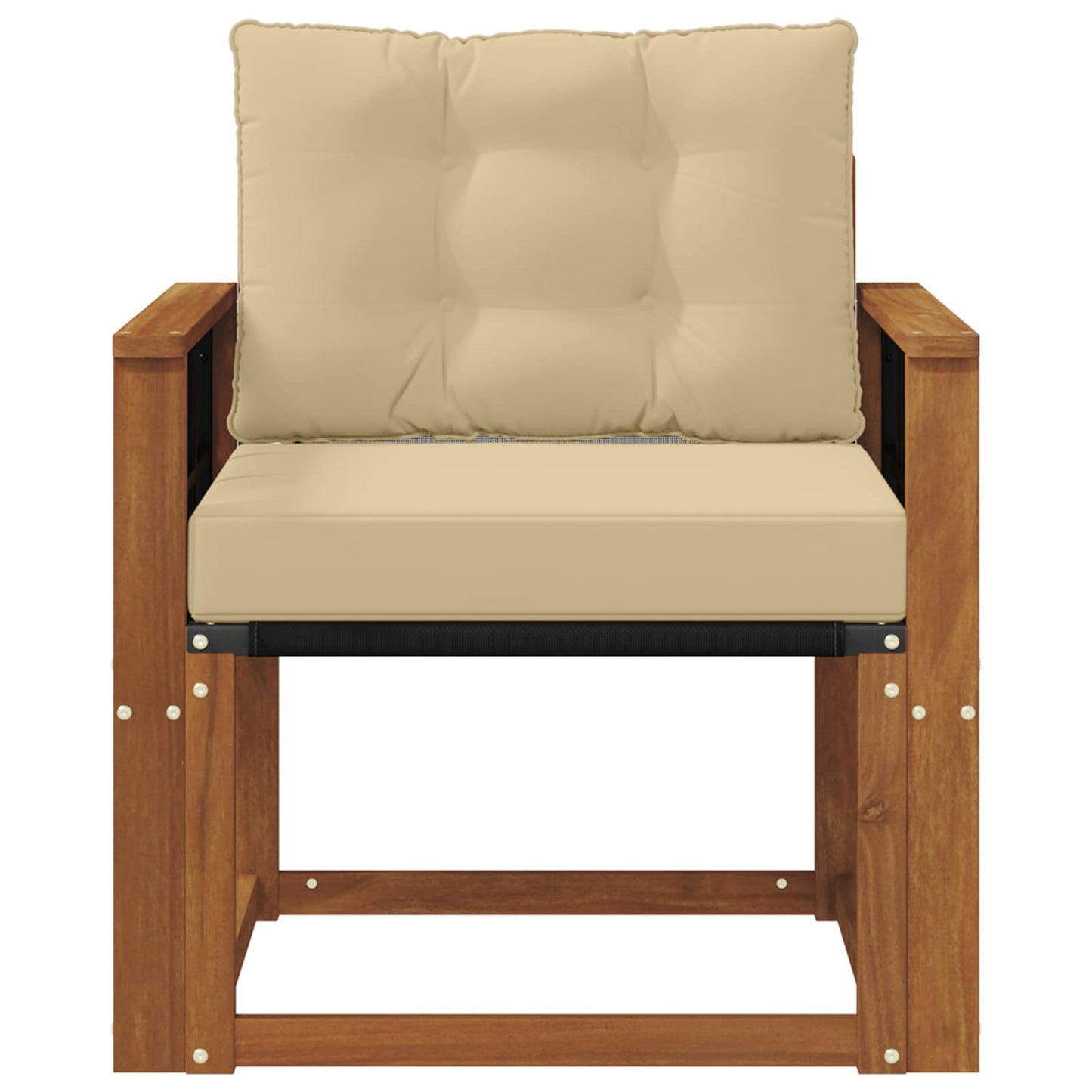 Outdoor-Sofa Massivholz Akazie Natur