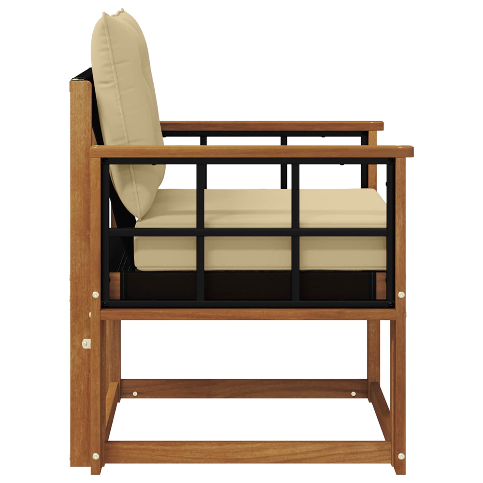Outdoor-Sofa Massivholz Akazie Natur