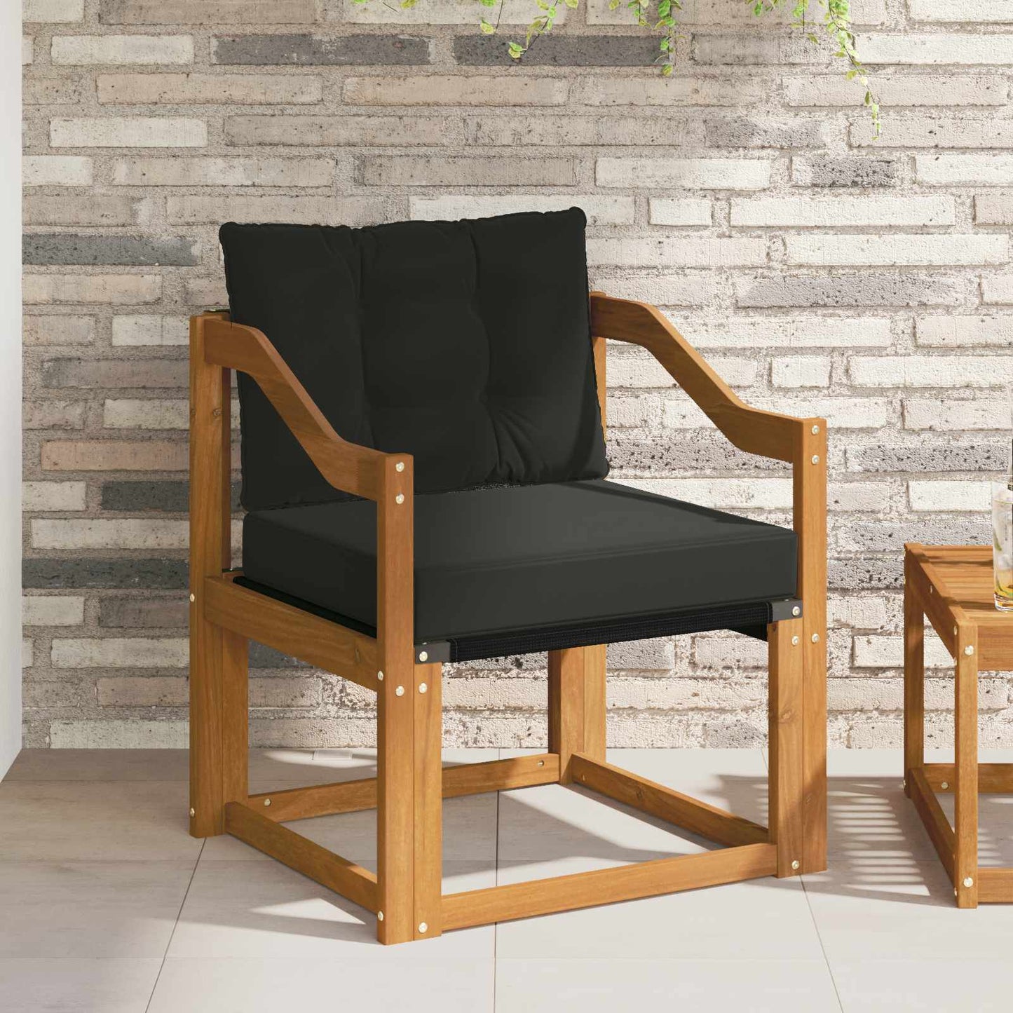 2 Stück Outdoor-Sofa Massivholz Akazie Natur