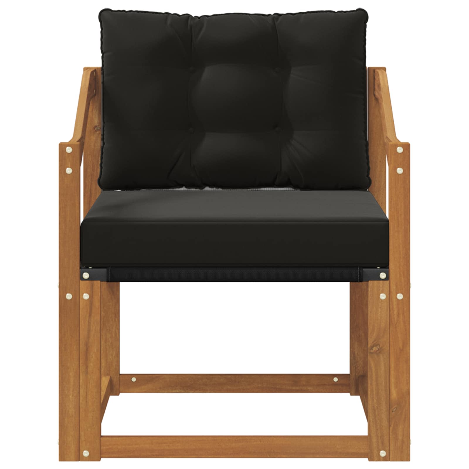 2 Stück Outdoor-Sofa Massivholz Akazie Natur
