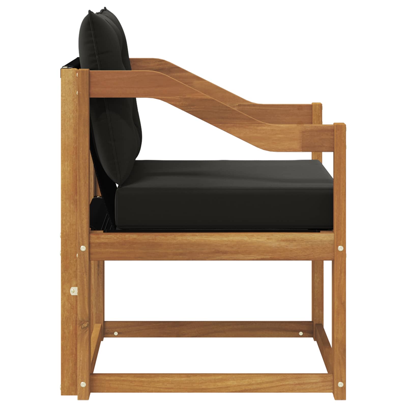 2 Stück Outdoor-Sofa Massivholz Akazie Natur