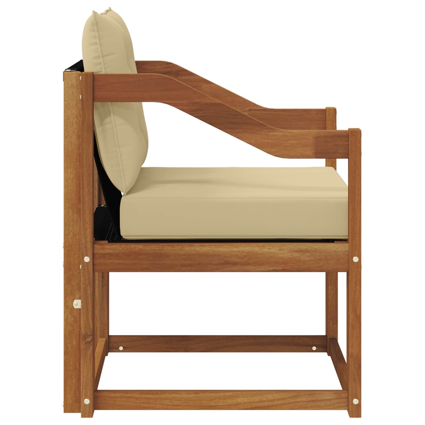Outdoor-Sofa Massivholz Akazie Natur