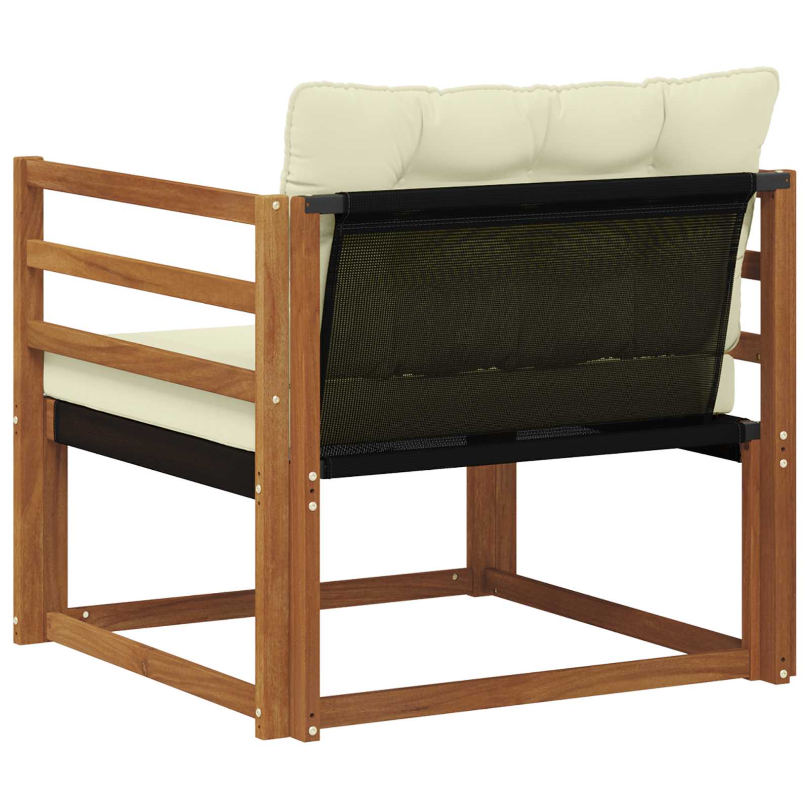 Outdoor-Sofagarnitur Massives Akazienholz und Textilene Natur