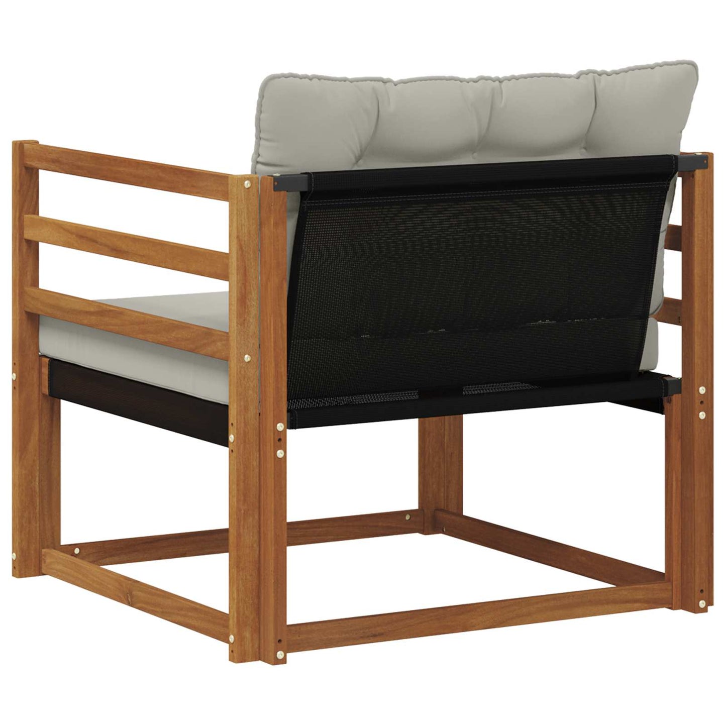 Outdoor-Sofagarnitur Massives Akazienholz und Textilene Natur