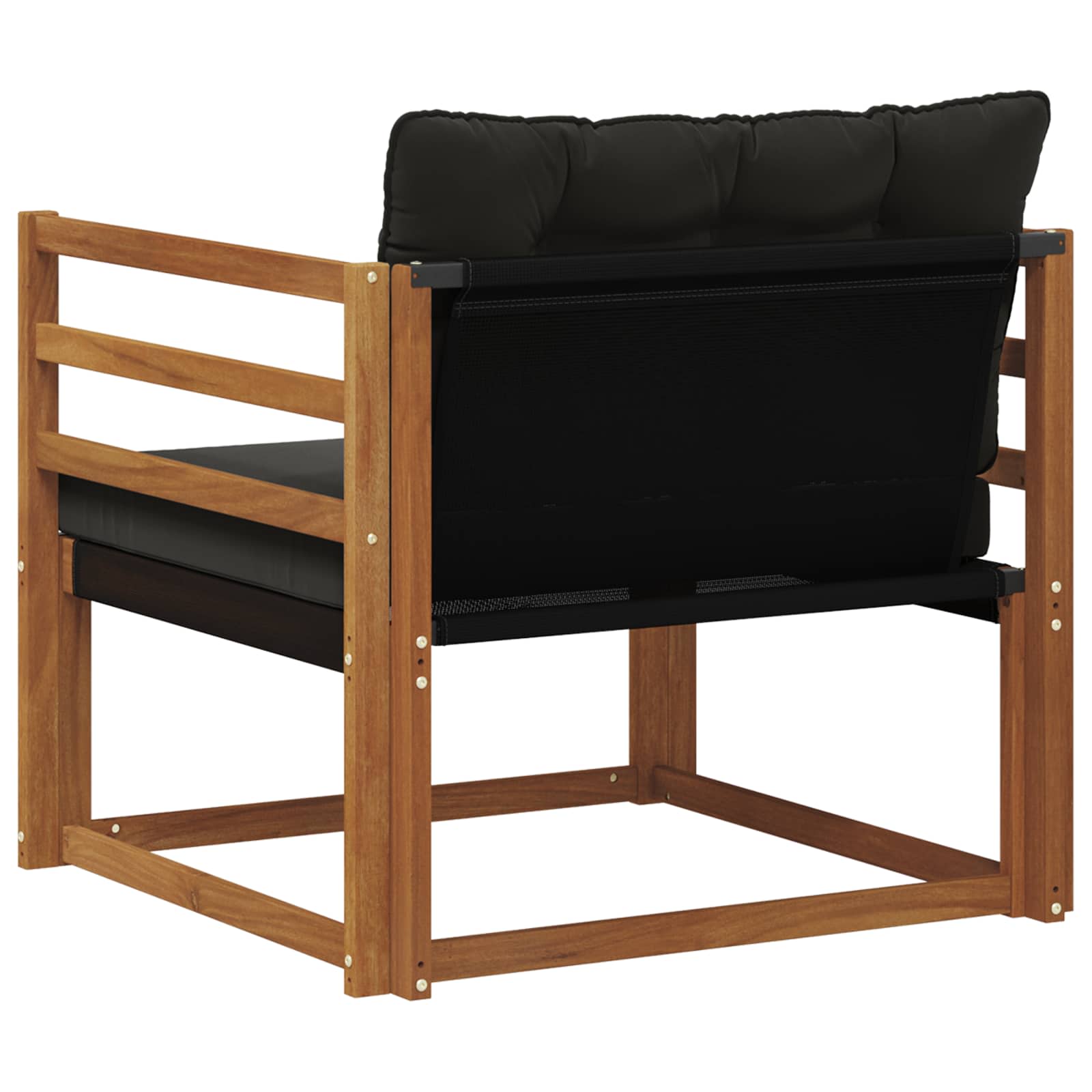Outdoor-Sofagarnitur Massives Akazienholz und Textilene Natur