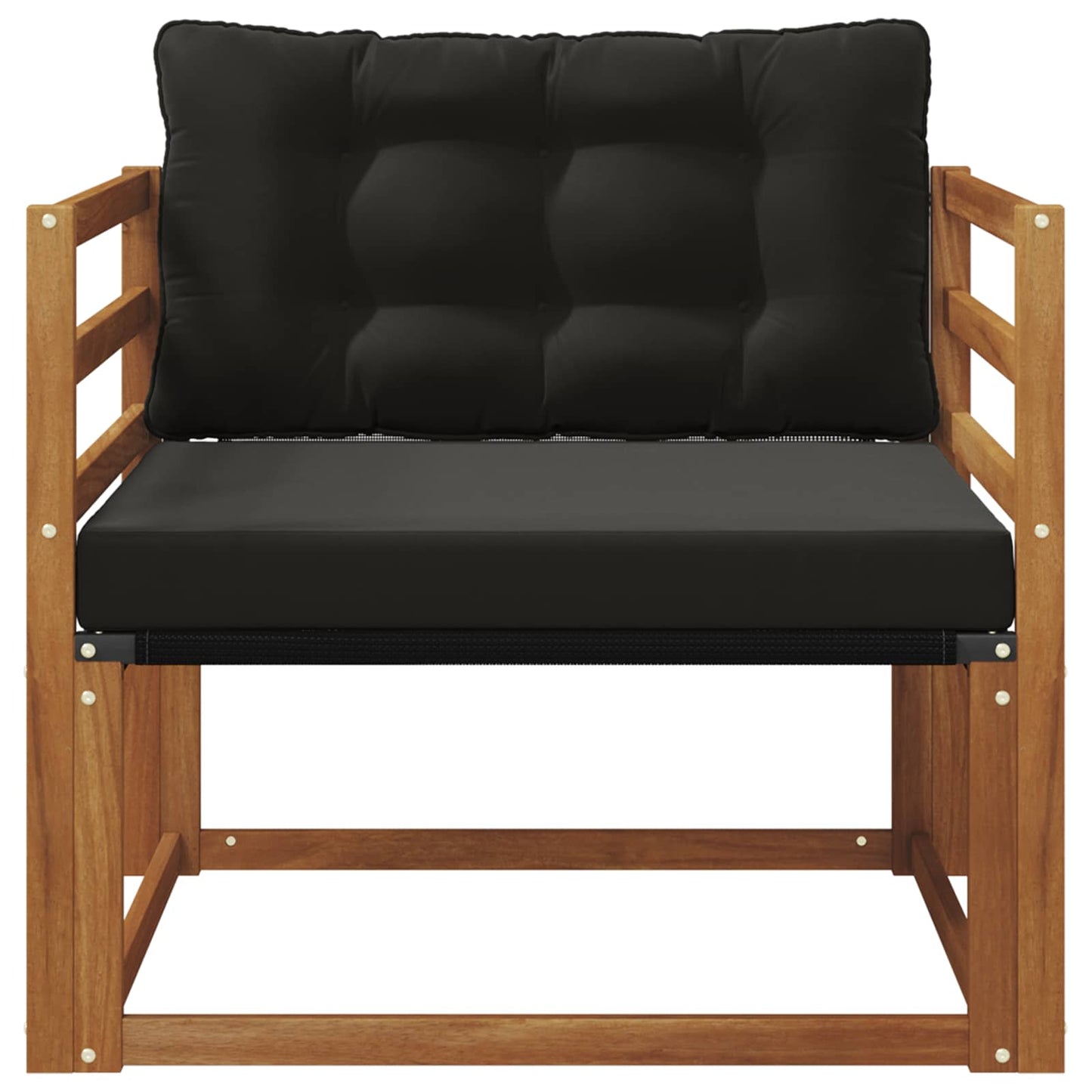 Outdoor-Sofagarnitur Massives Akazienholz und Textilene Natur
