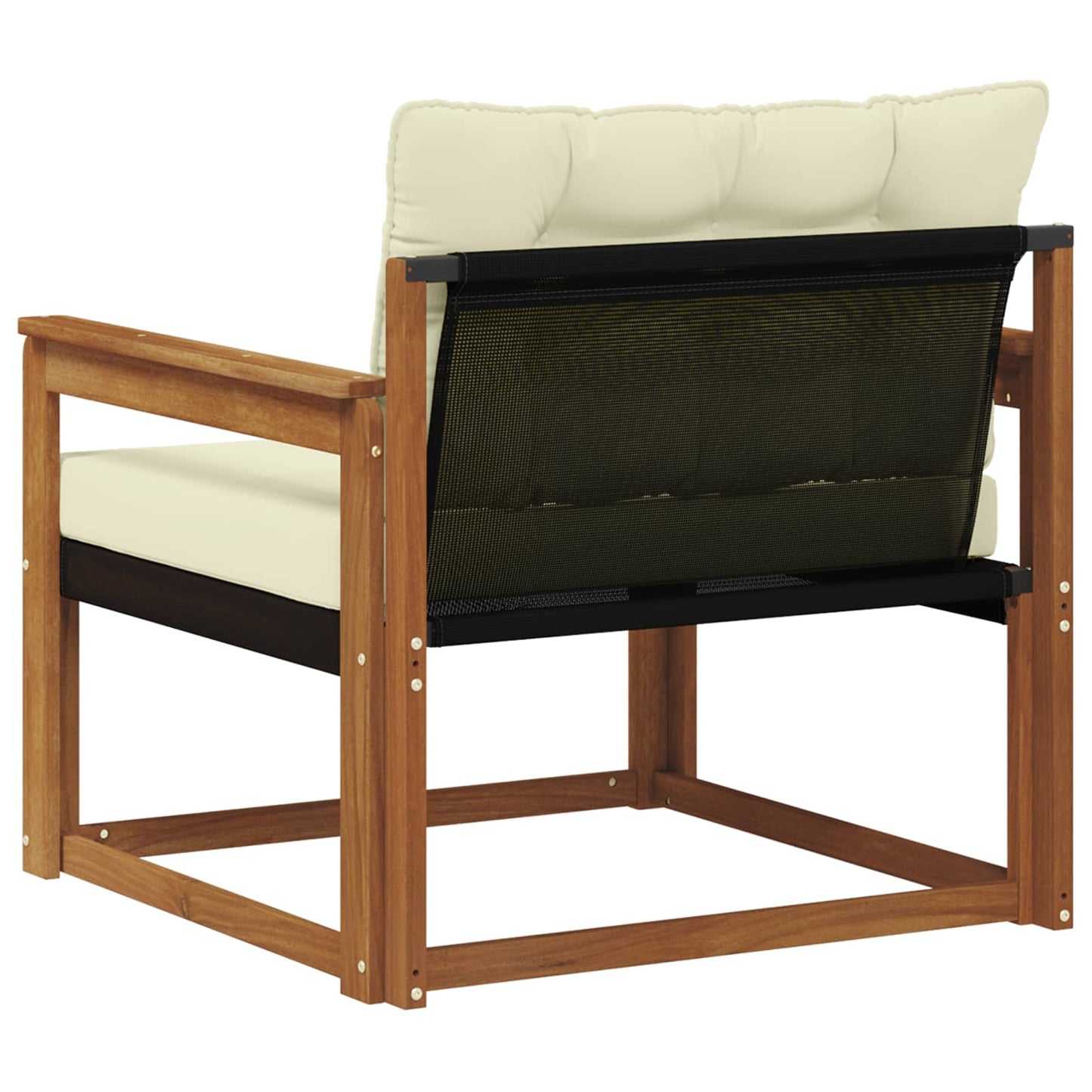 Outdoor-Sofagarnitur Massives Akazienholz und Textilene Natur