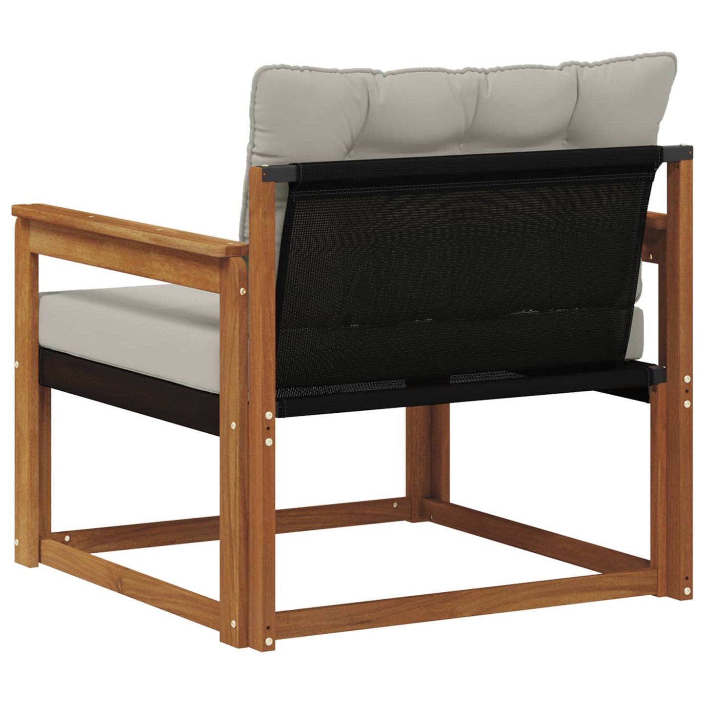 Outdoor-Sofagarnitur Massives Akazienholz und Textilene Natur