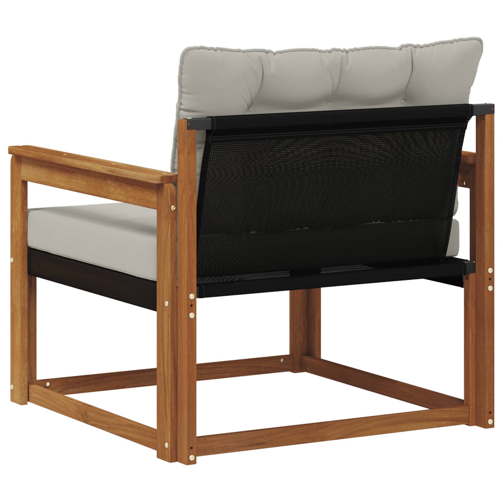Outdoor-Sofagarnitur Massives Akazienholz und Textilene Natur