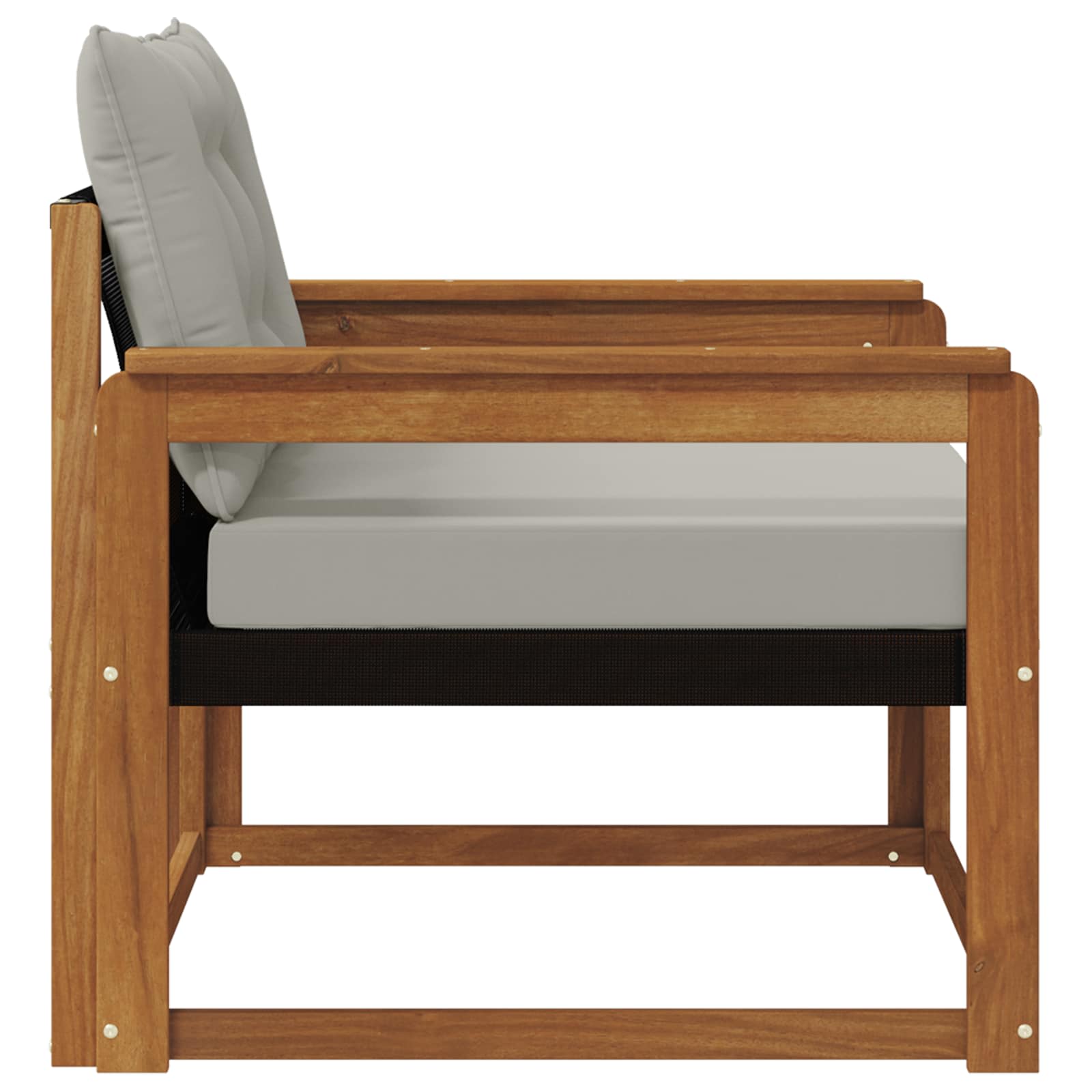 Outdoor-Sofagarnitur Massives Akazienholz und Textilene Natur