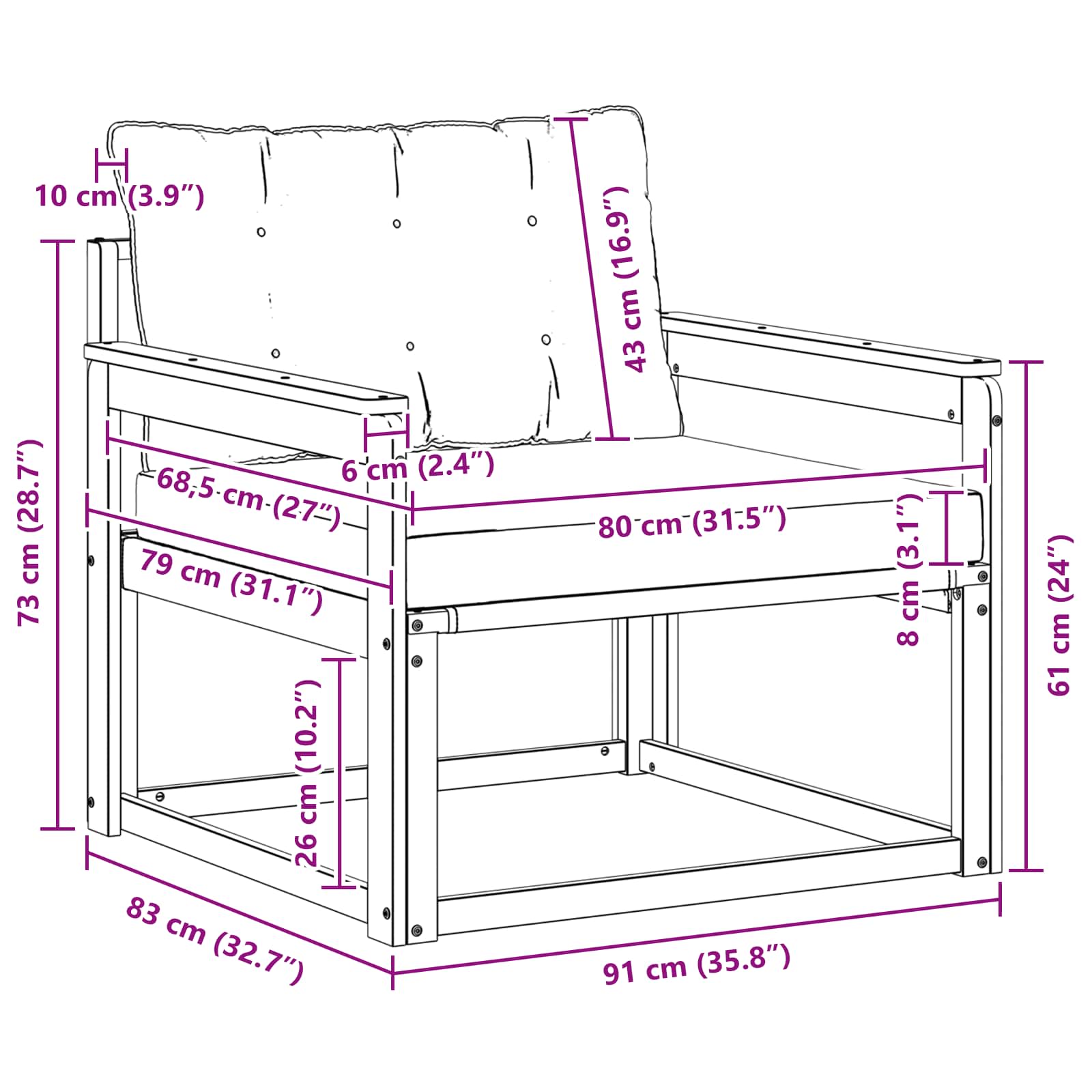 Outdoor-Sofagarnitur Massives Akazienholz und Textilene Natur
