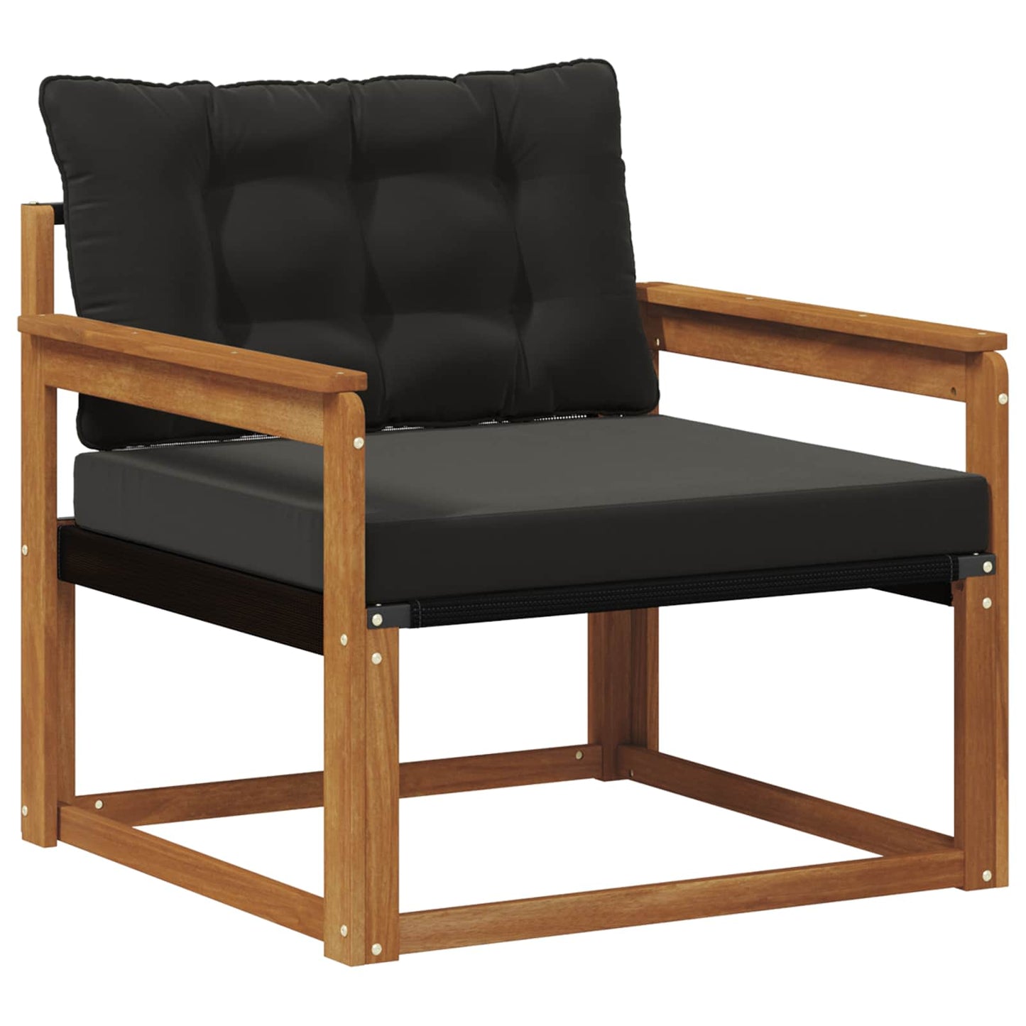 Outdoor-Sofagarnitur Massives Akazienholz und Textilene Natur