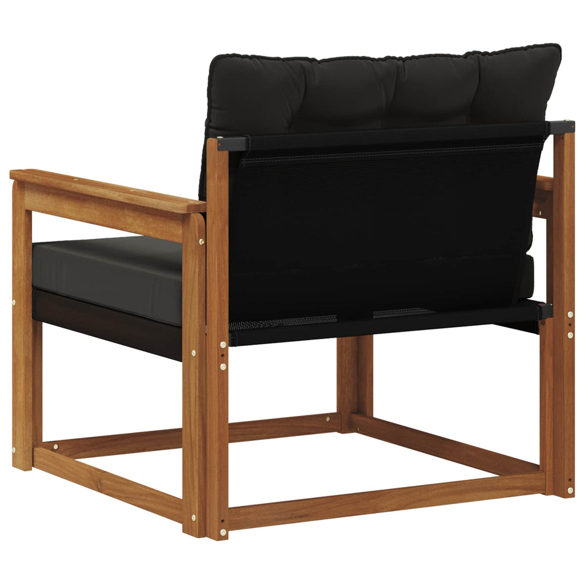 Outdoor-Sofagarnitur Massives Akazienholz und Textilene Natur