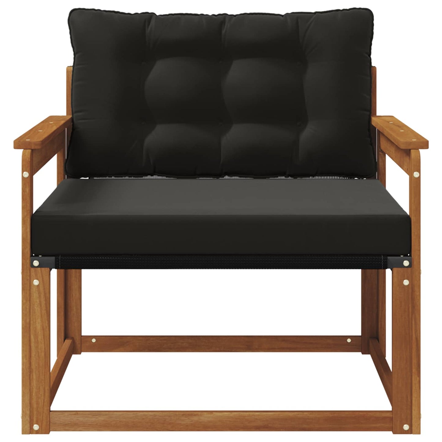 Outdoor-Sofagarnitur Massives Akazienholz und Textilene Natur