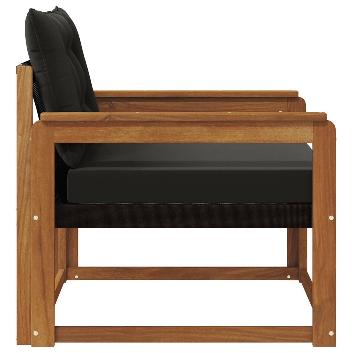 Outdoor-Sofagarnitur Massives Akazienholz und Textilene Natur