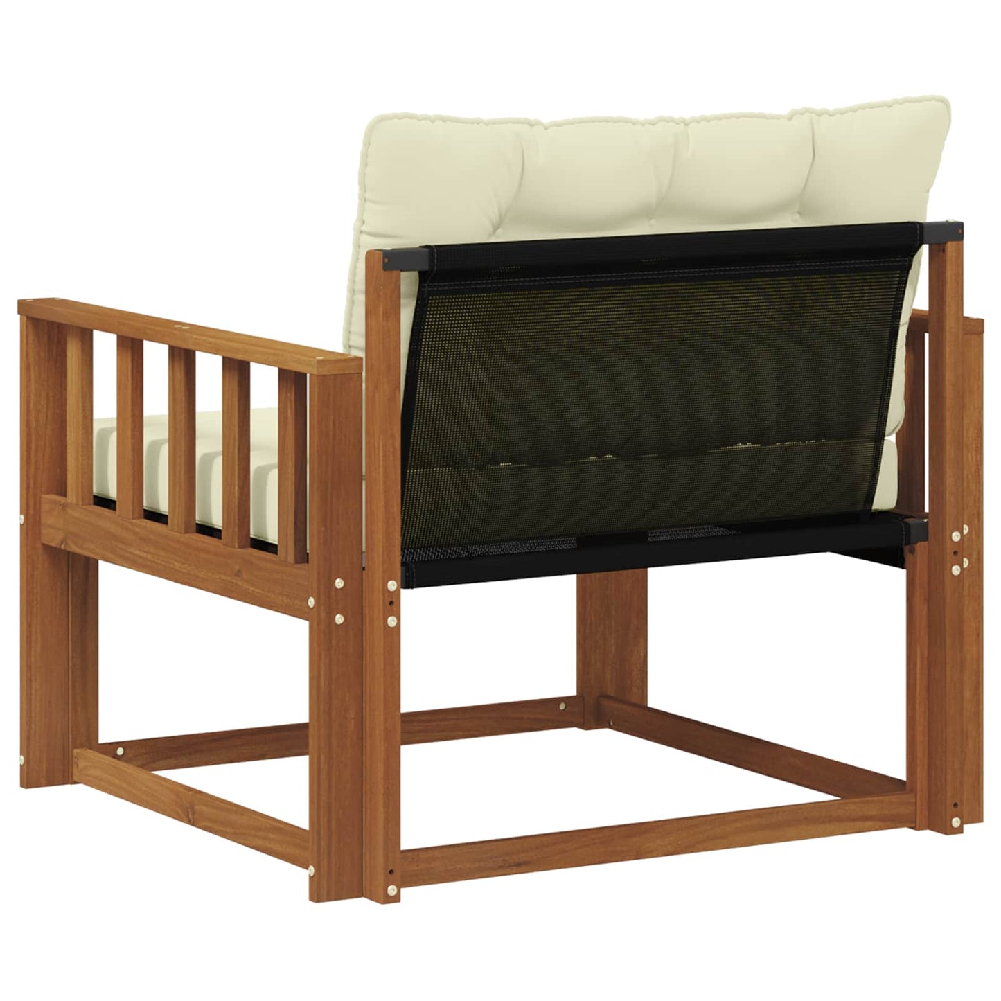 Outdoor-Sofagarnitur Massives Akazienholz und Textilene Natur